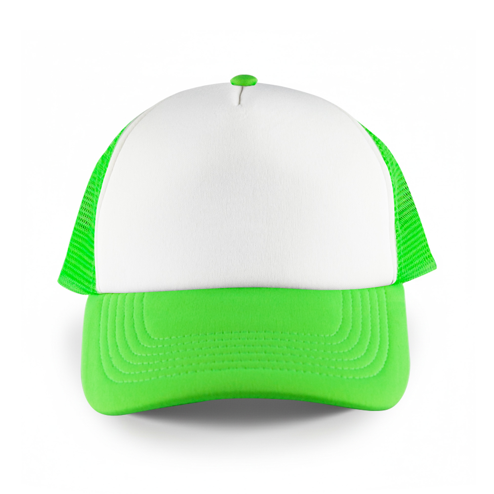 White Front 5 Panel Trucker Mesh Cap - Image 7