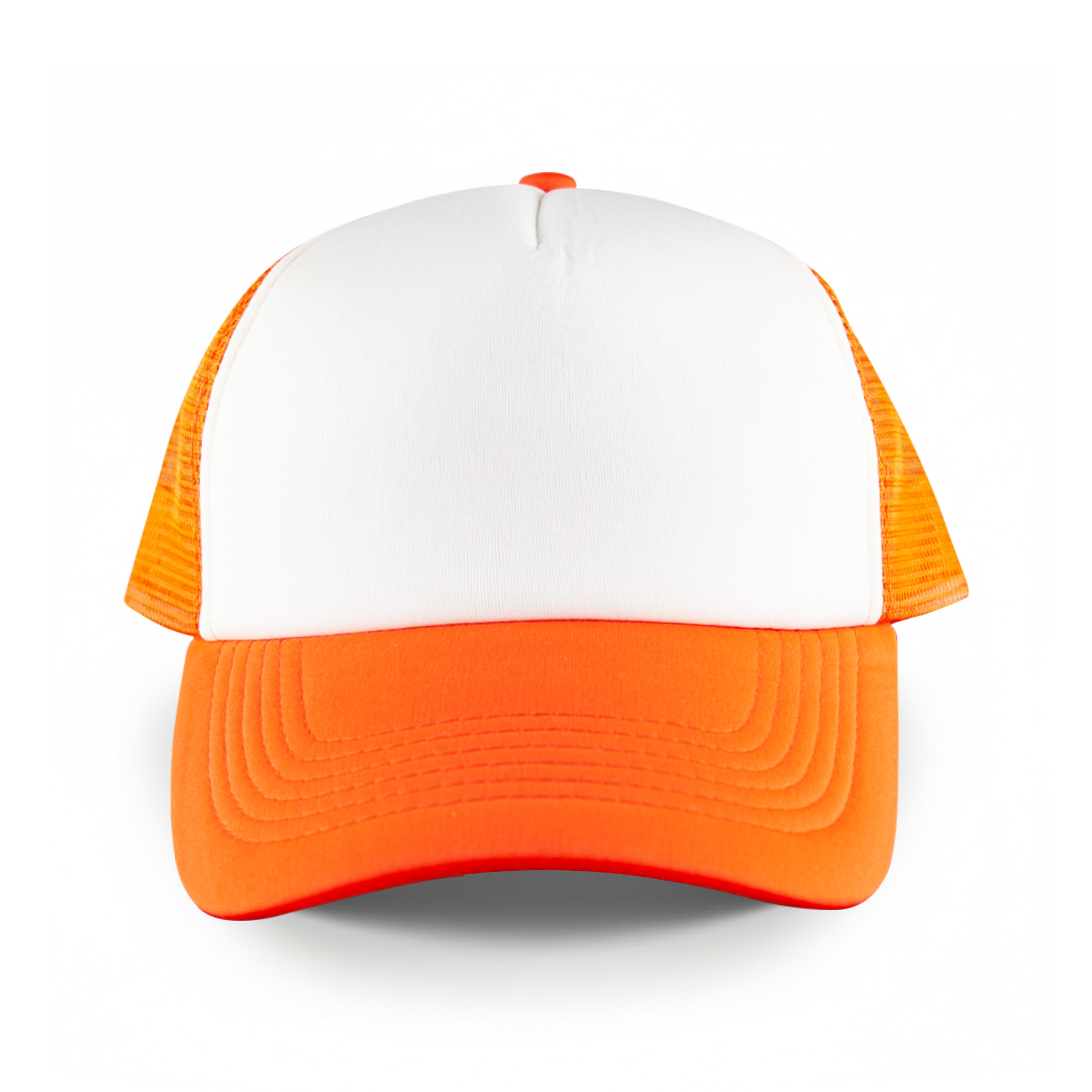 White Front 5 Panel Trucker Mesh Cap - Image 5