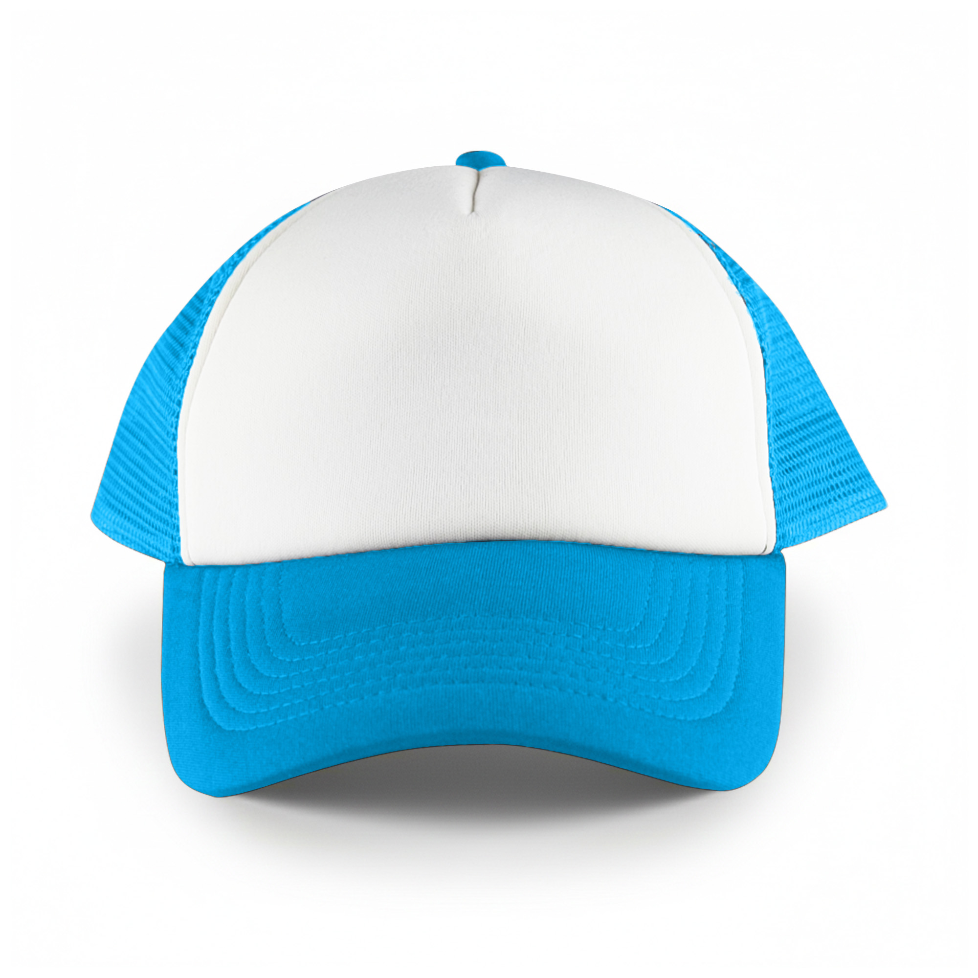 White Front 5 Panel Trucker Mesh Cap - Image 9