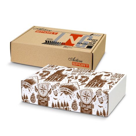 Die Cut Box with Locking Lid - 300x225x75mm