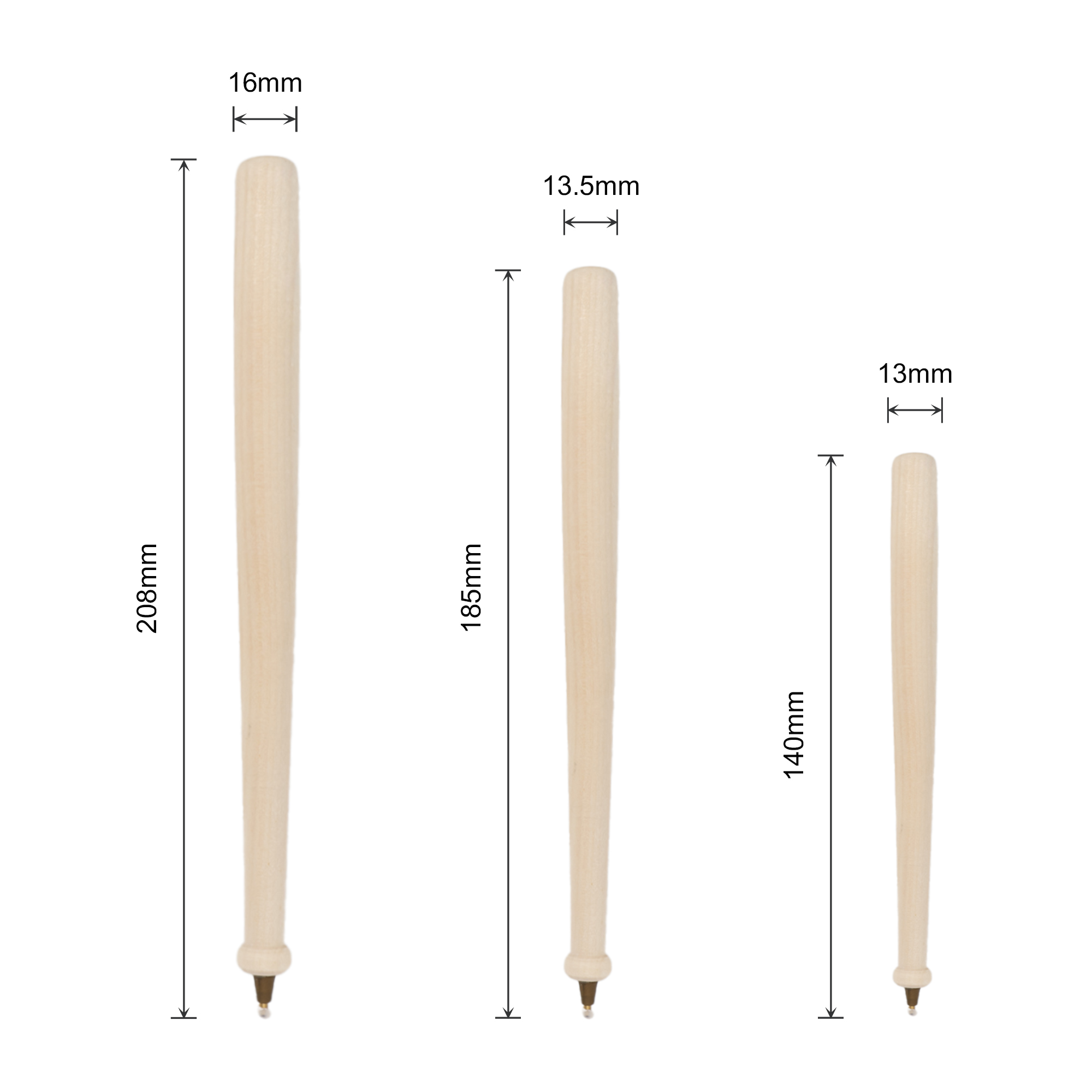 Wooden Baseball Bat Shape Pen - Image 5