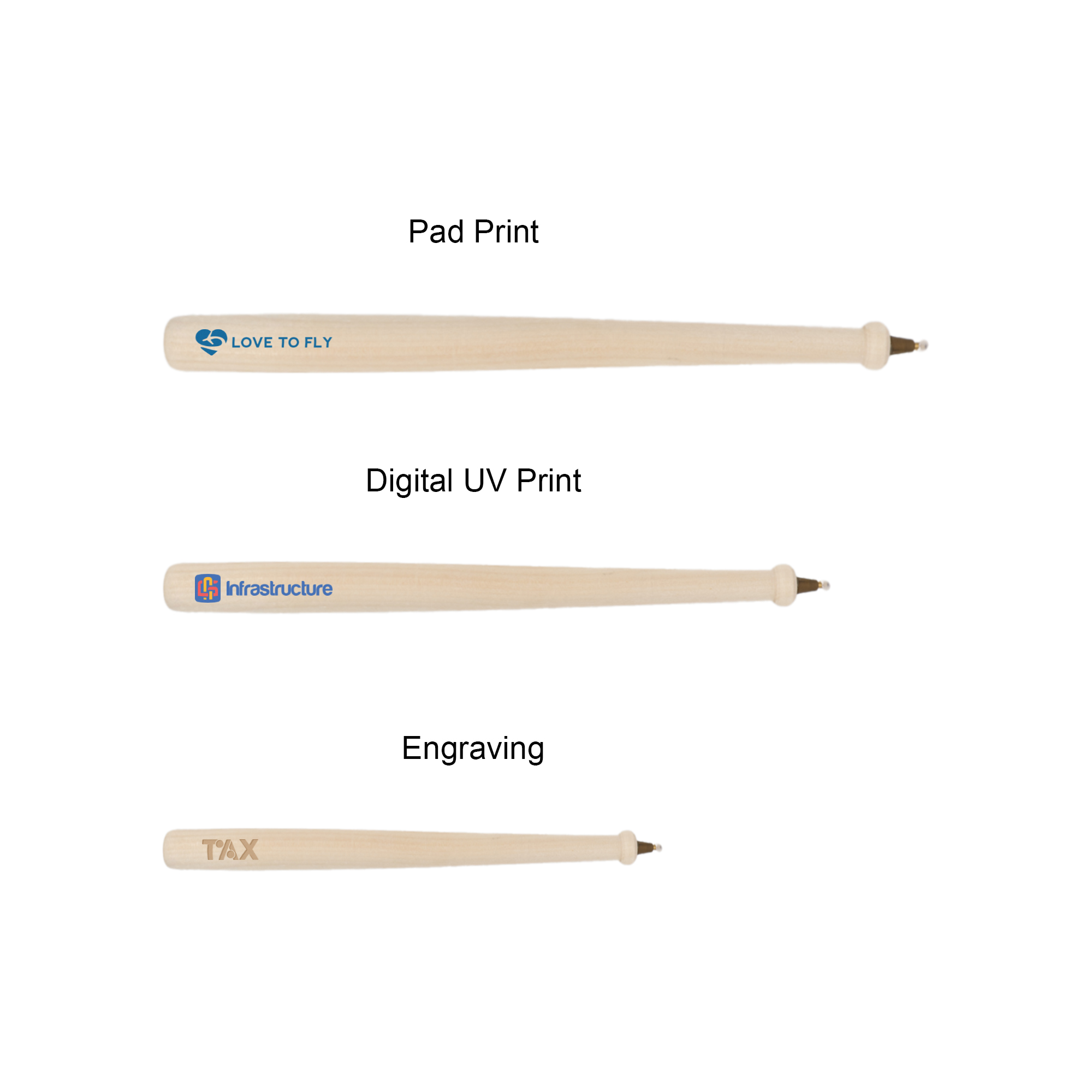 Wooden Baseball Bat Shape Pen - Image 6