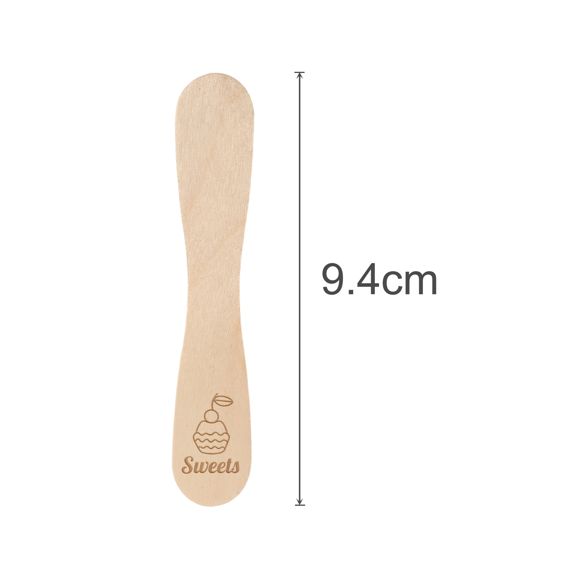 Pack of 100 Wooden Ice Cream Spoons Sticks - Image 2