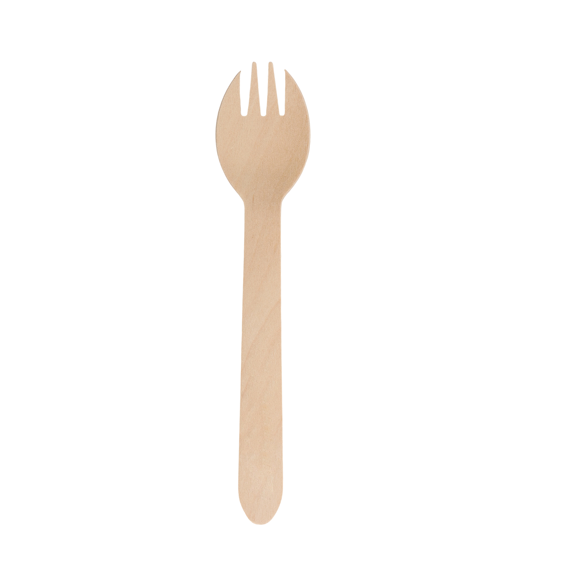 Pack of 100 Per Pack Disposable Wooden Cutlery - (Forks /Spoons/Knives/2 in 1 Spoon and fork)-(Big) - Image 3