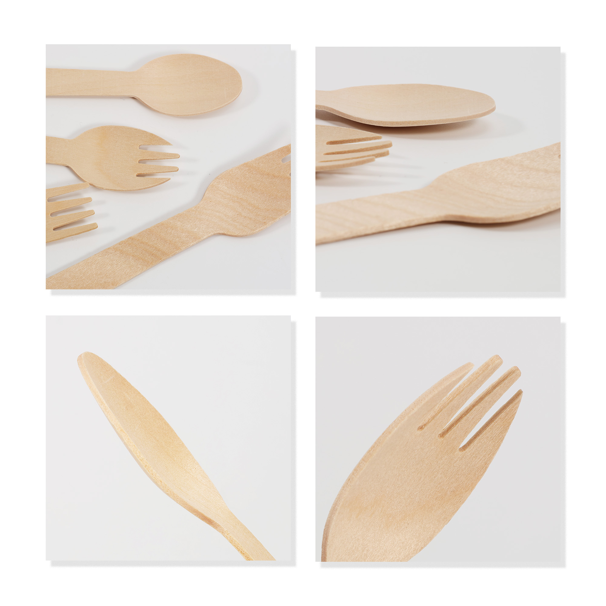 Pack of 100 Per Pack Disposable Wooden Cutlery - (Forks /Spoons/Knives/2 in 1 Spoon and fork)-(Big) - Image 9