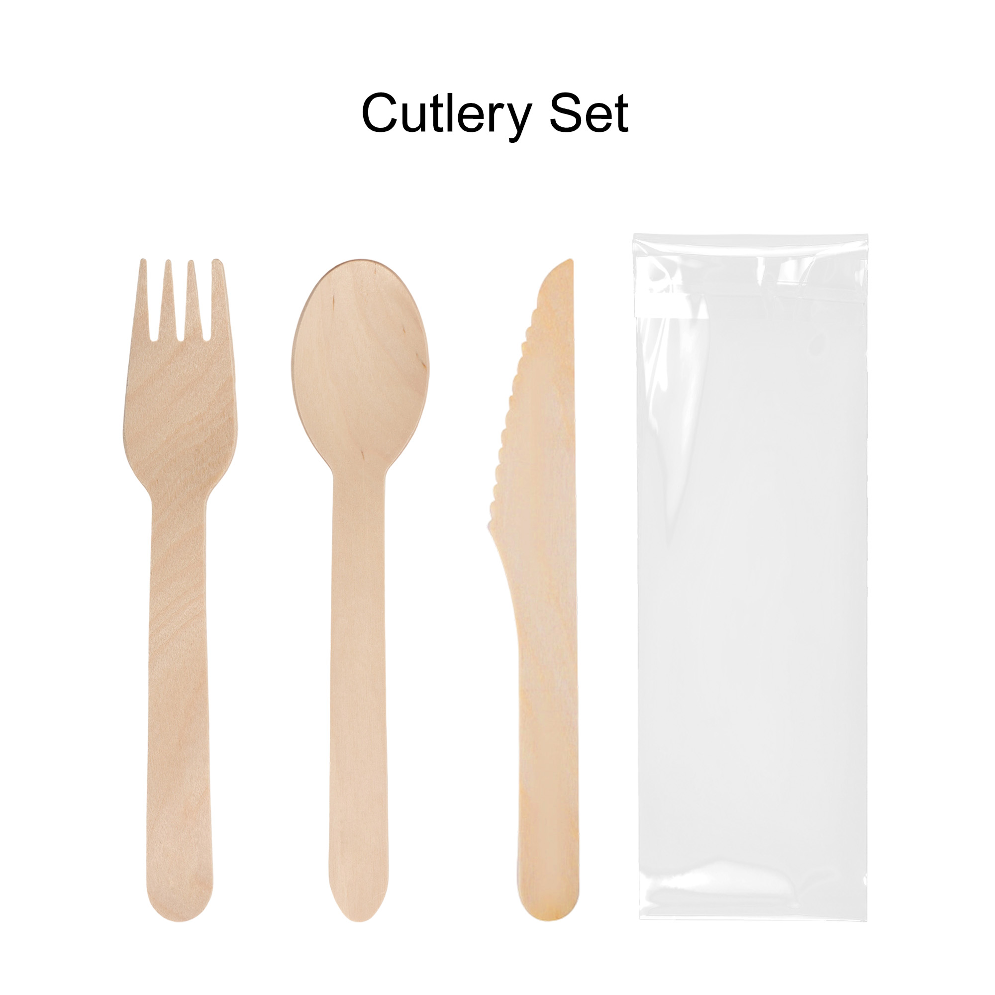 Pack of 100 Per Pack Disposable Wooden Cutlery - (Forks /Spoons/Knives/2 in 1 Spoon and fork)-(Big) - Image 6