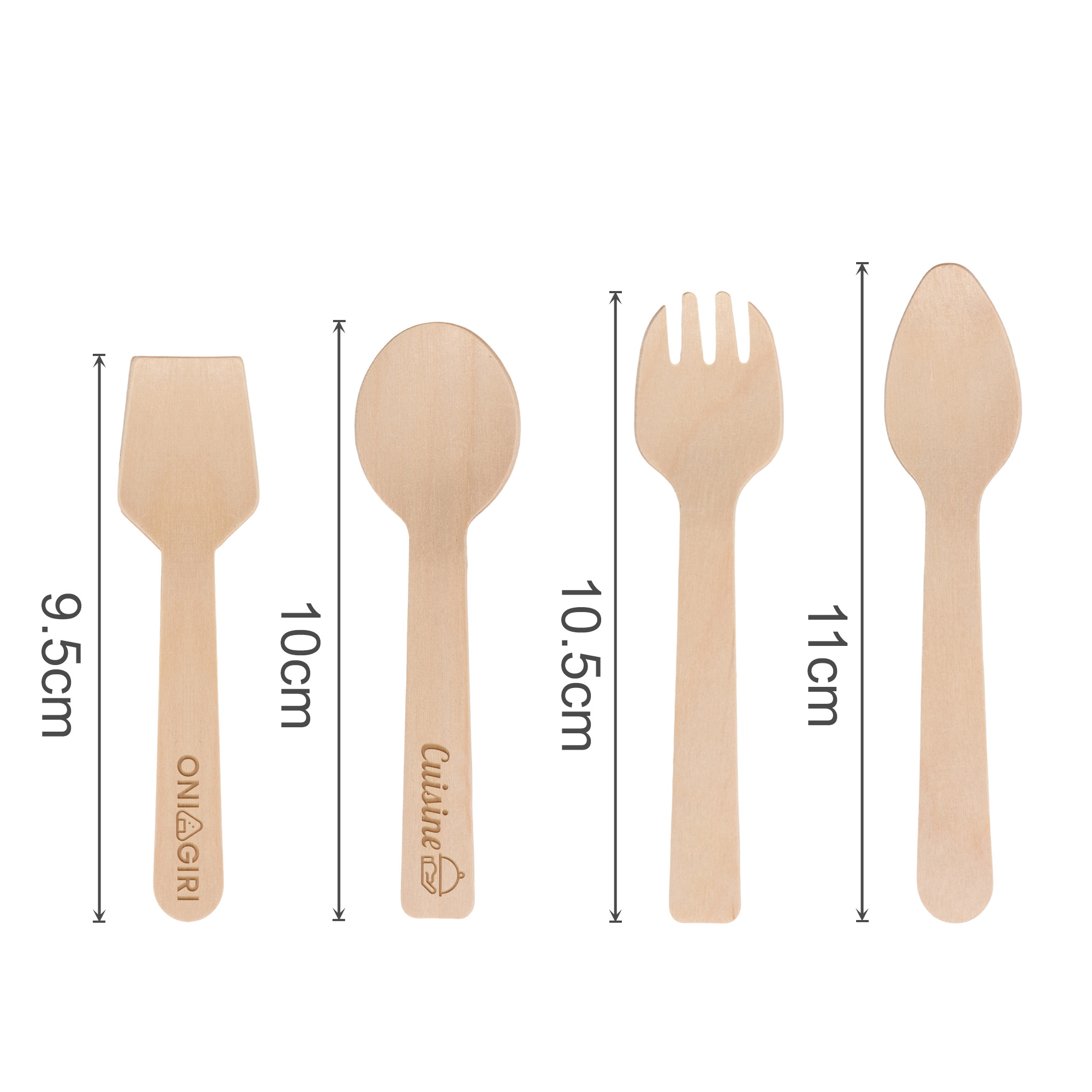 Pack of 100 Per Pack Disposable Birch Spoons/Forks (Small) - Image 6