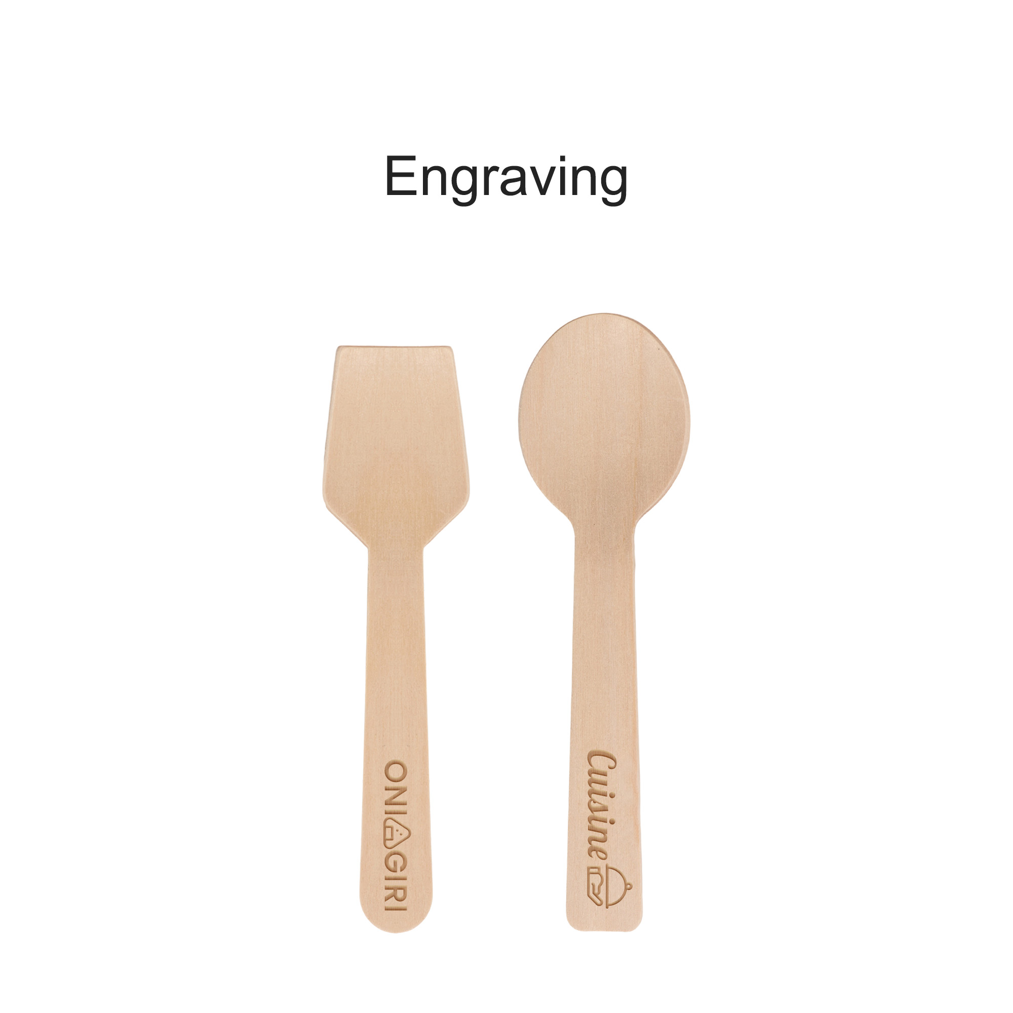 Pack of 100 Per Pack Disposable Birch Spoons/Forks (Small) - Image 7