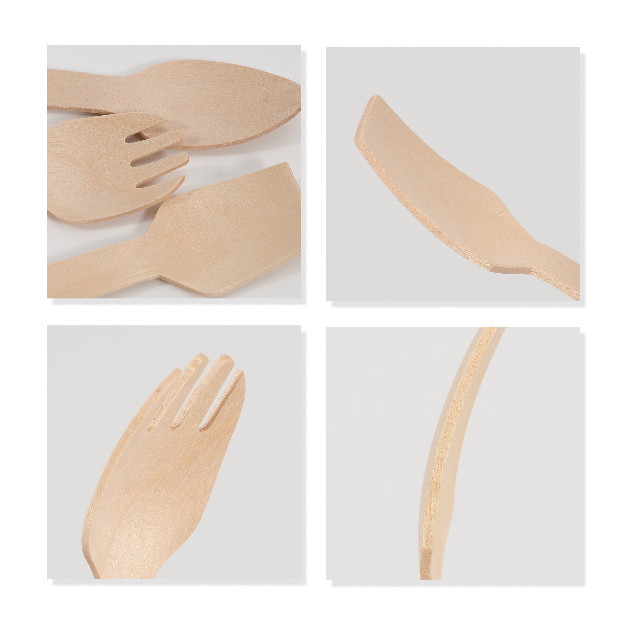 Pack of 100 Per Pack Disposable Birch Spoons/Forks (Small) - Image 8