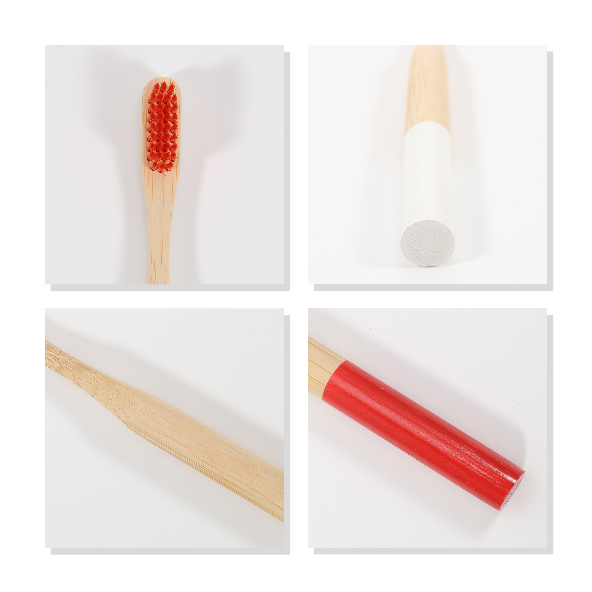 Large Round Handle Colorful Bamboo Toothbrush - Image 12