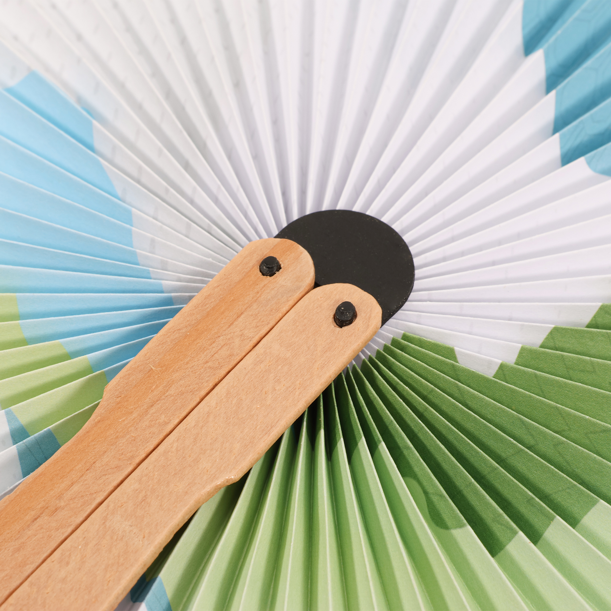 Peach Shape Wooden Paper Fan - Image 6
