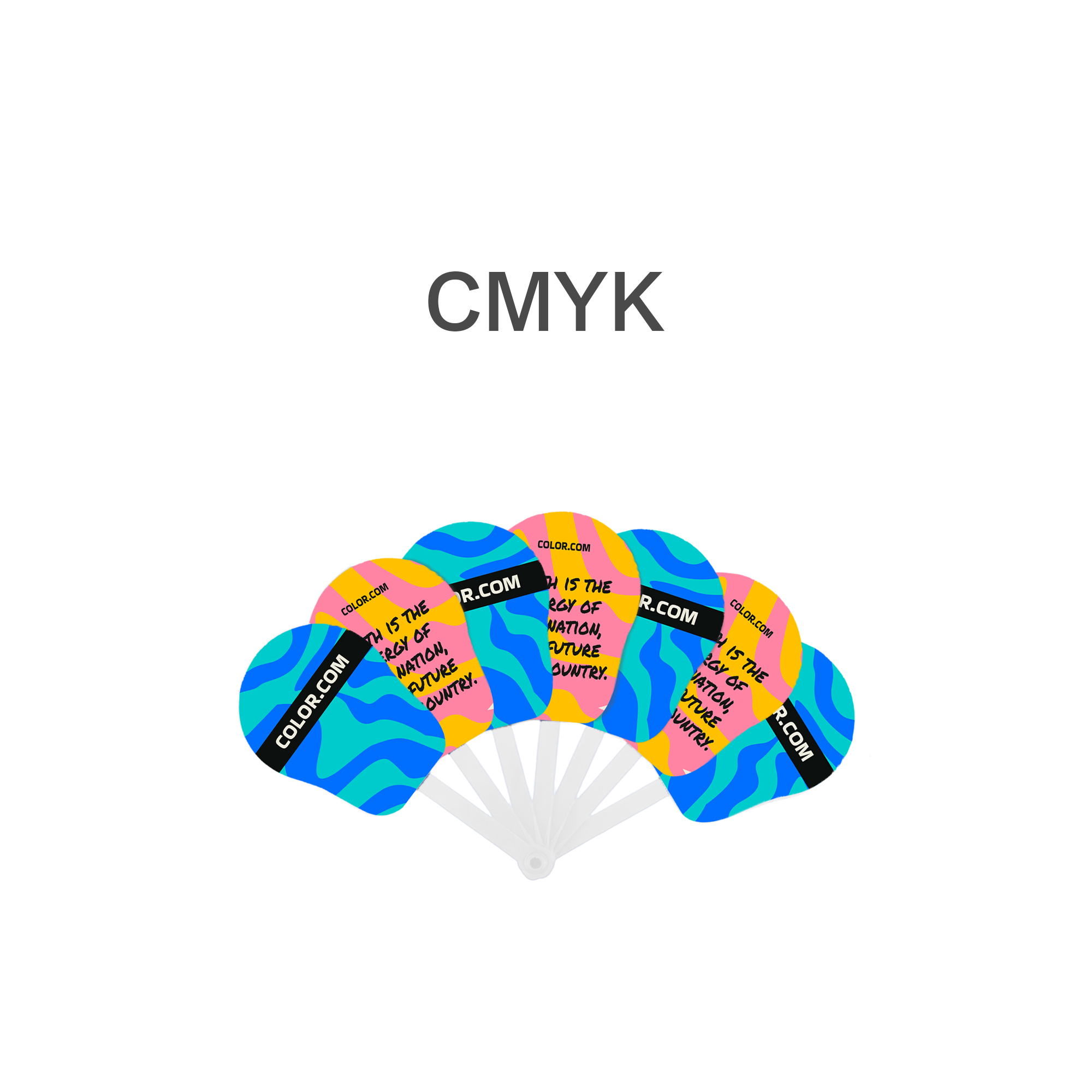 Seven-pieces Plastic Hand Fan - Image 6