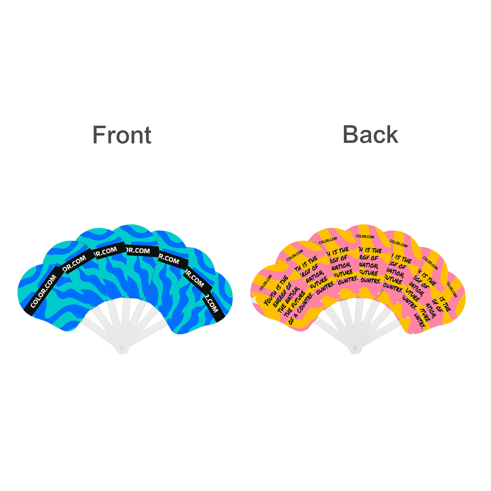Seven-pieces Plastic Hand Fan - Image 4