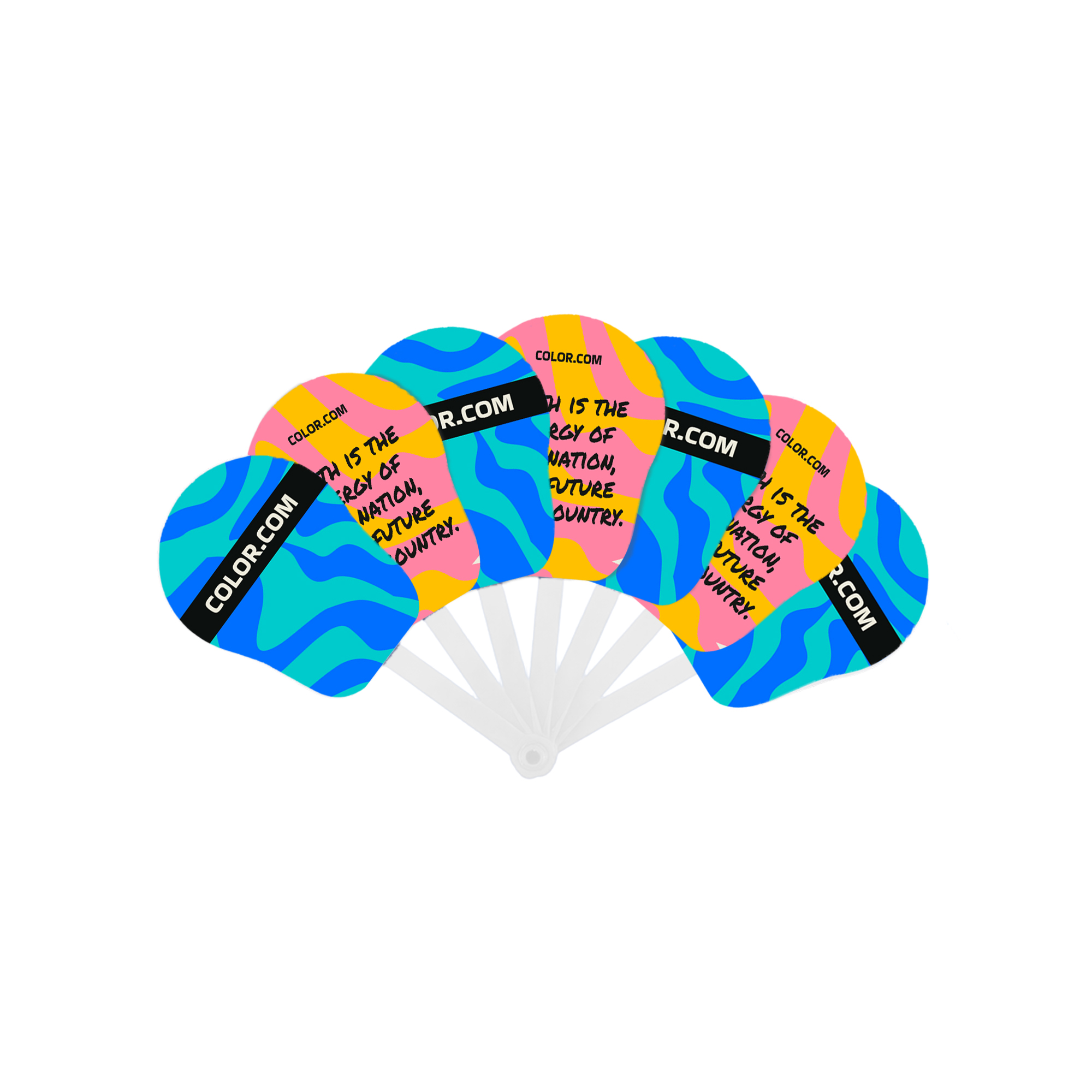 Seven-pieces Plastic Hand Fan - Image 3
