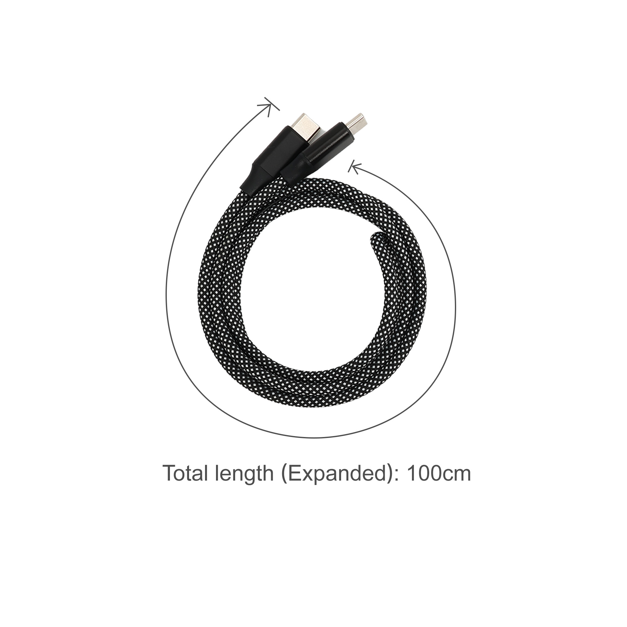 100W Magnetic Round Braided Charging Cable - Image 4