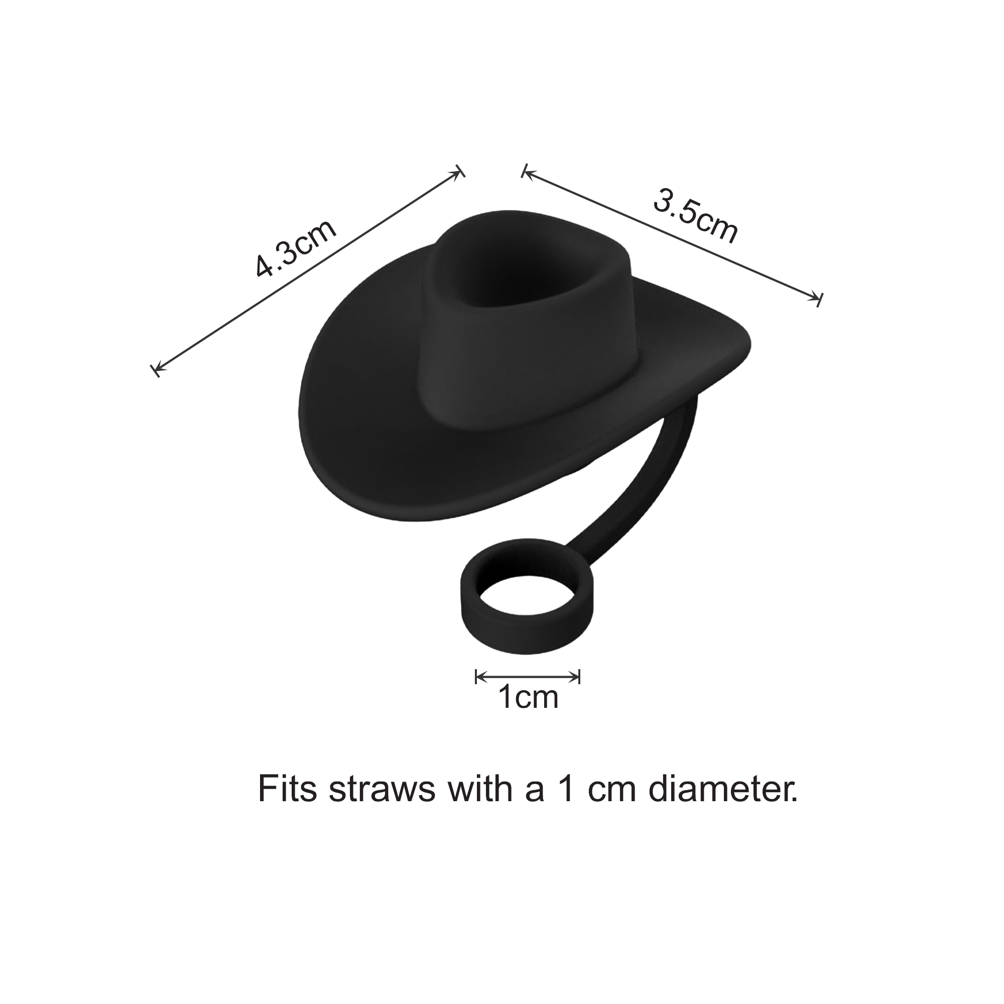 Cowboy Hat Silicone Straw Cover - Image 6