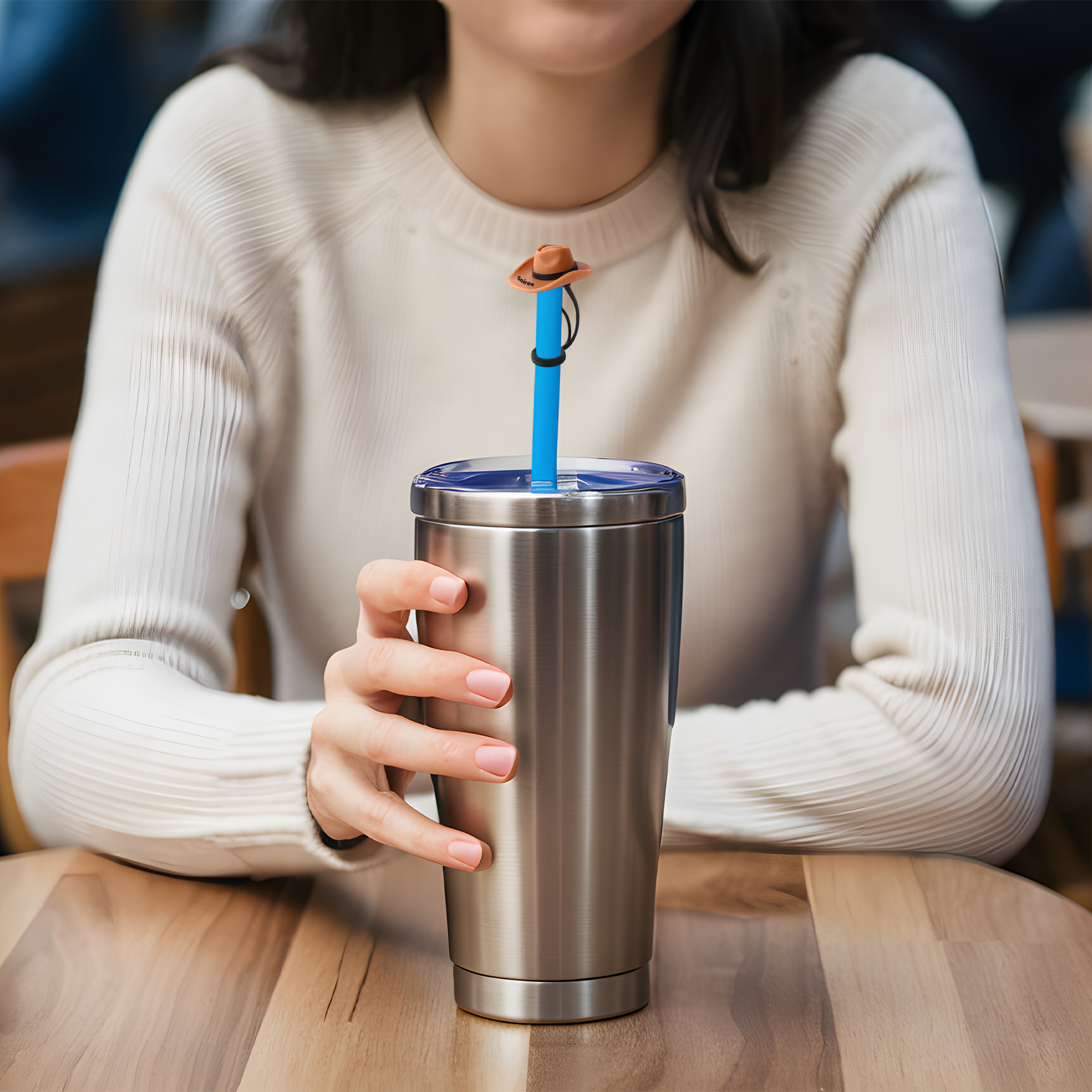 Brim Hat Silicone Straw Cover - Image 9