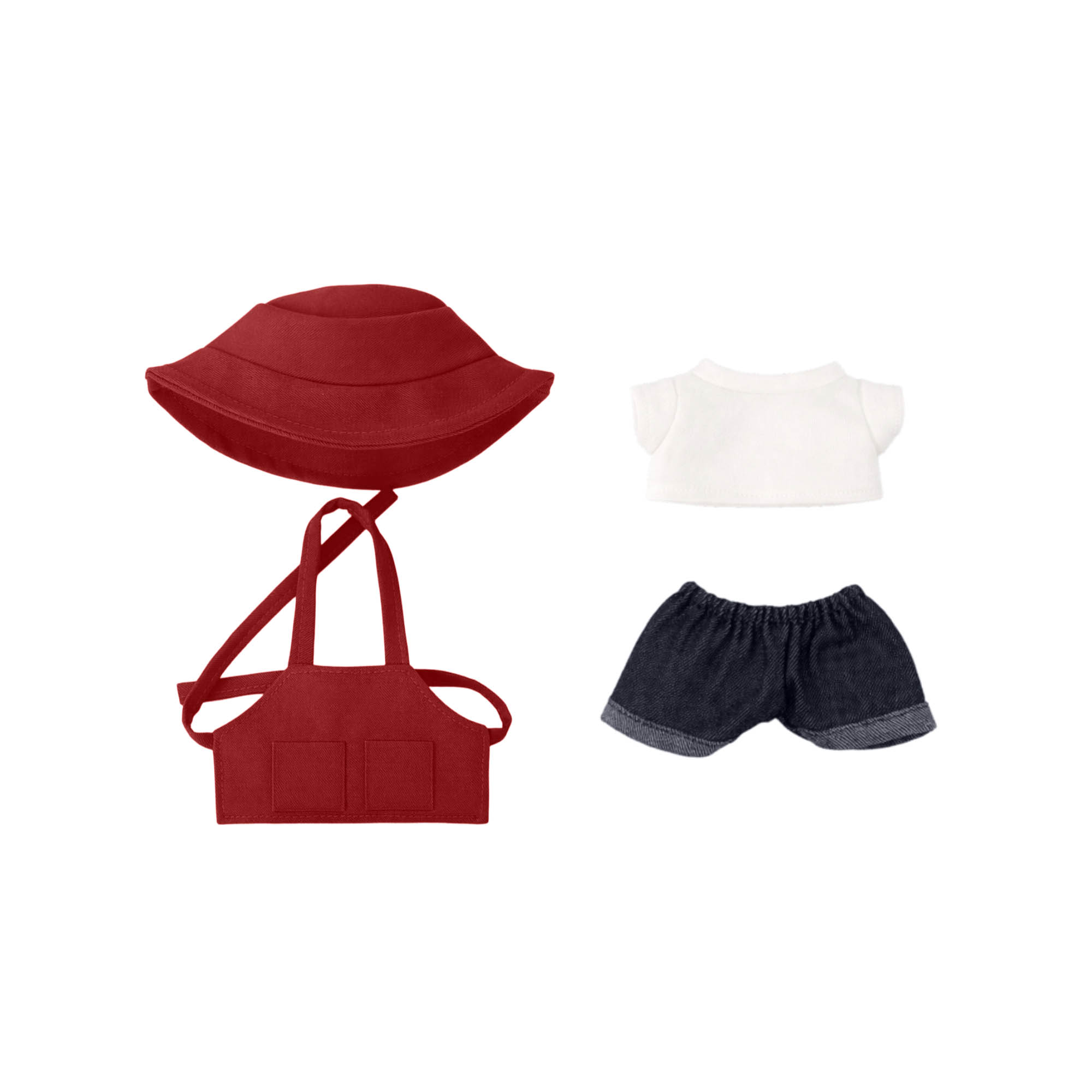 Plush Doll Cafe 4-Piece Apron Outfit (15–17cm Doll) - Image 3