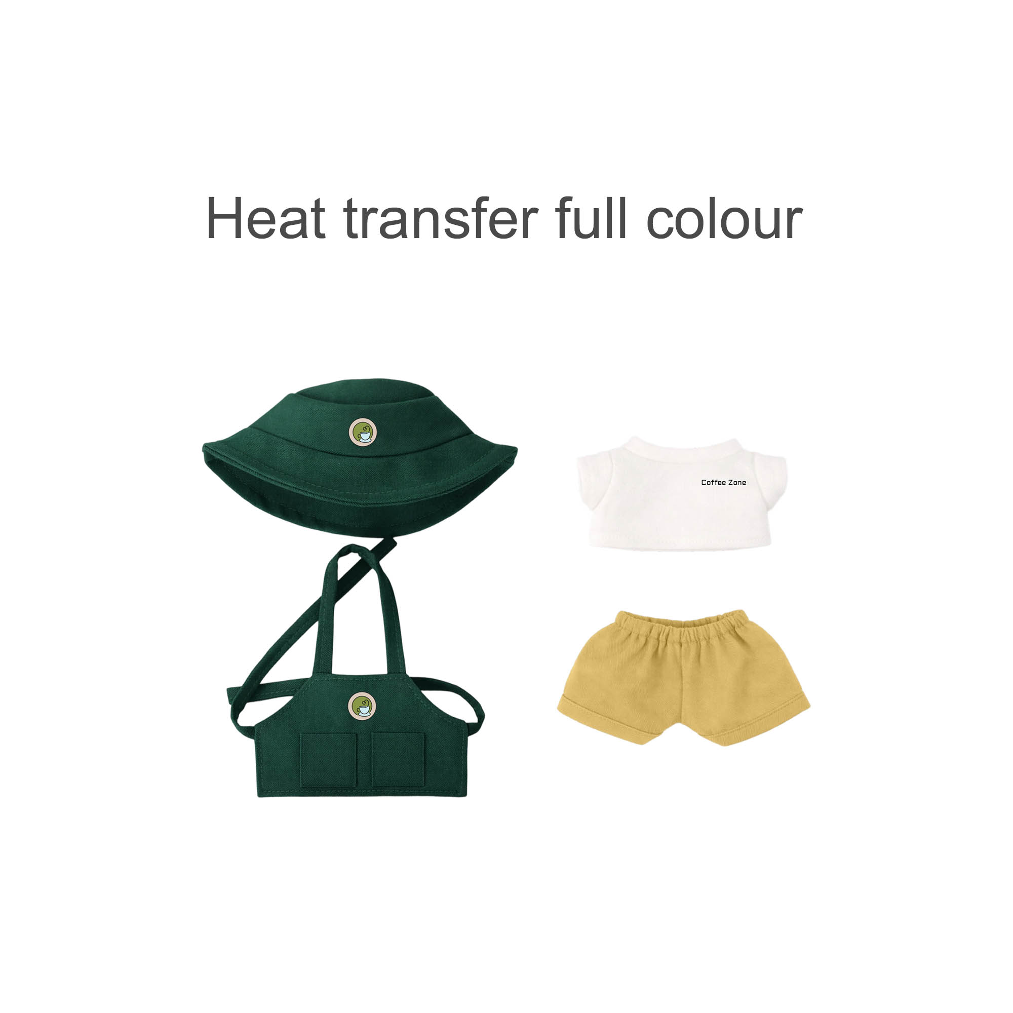 Plush Doll Cafe 4-Piece Apron Outfit (15–17cm Doll) - Image 7
