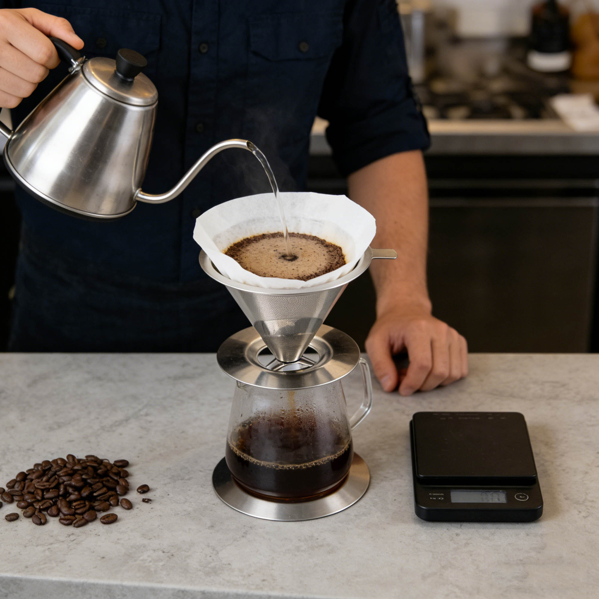Stainless Steel Coffee Filter with Stand - Image 6