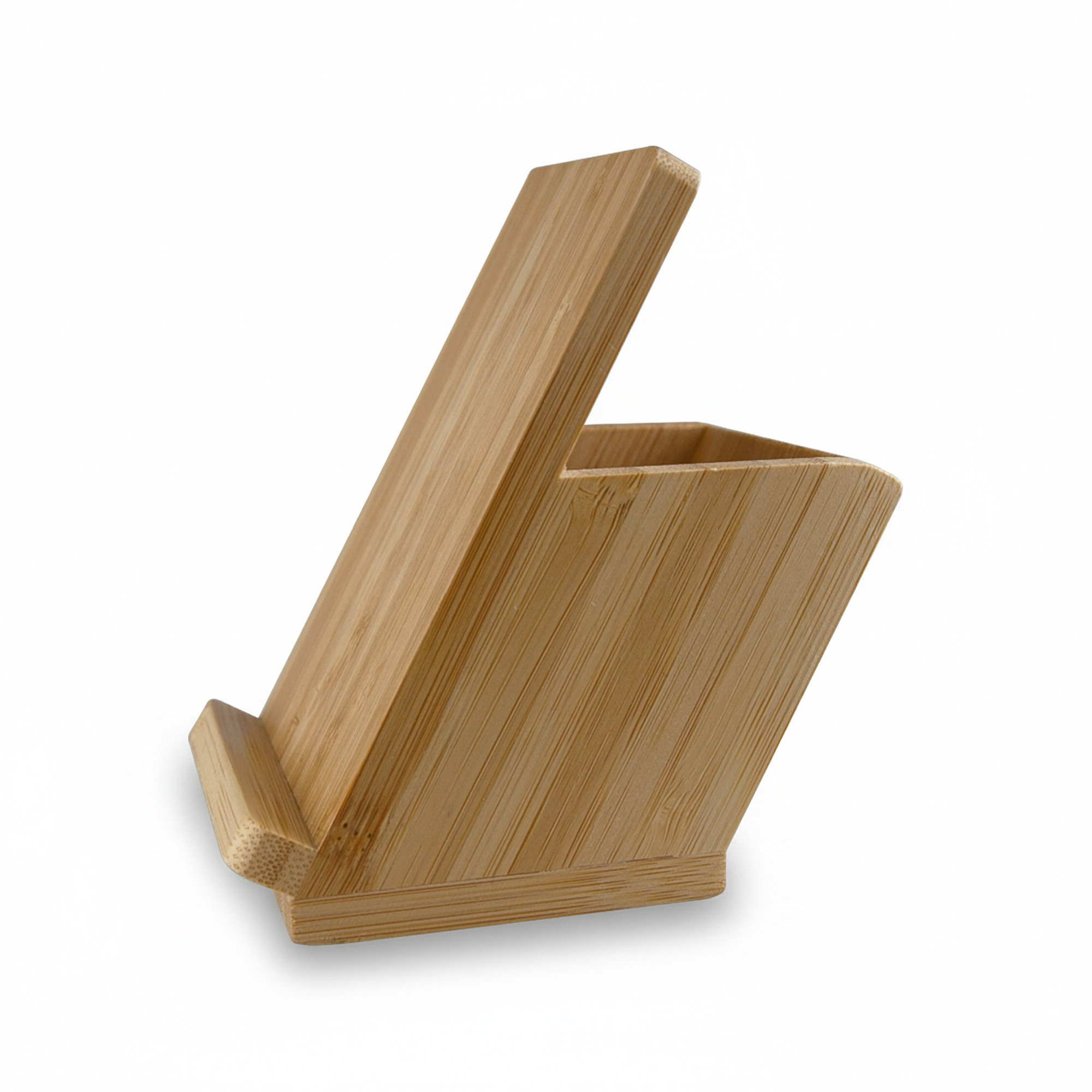 Bamboo Mobile Stand and Pen Holder - Image 3