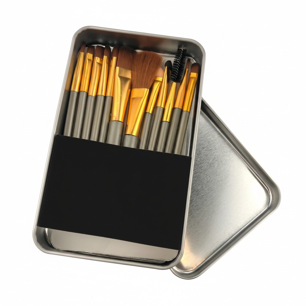 12-Piece Brush with Metal Box Set - Image 3