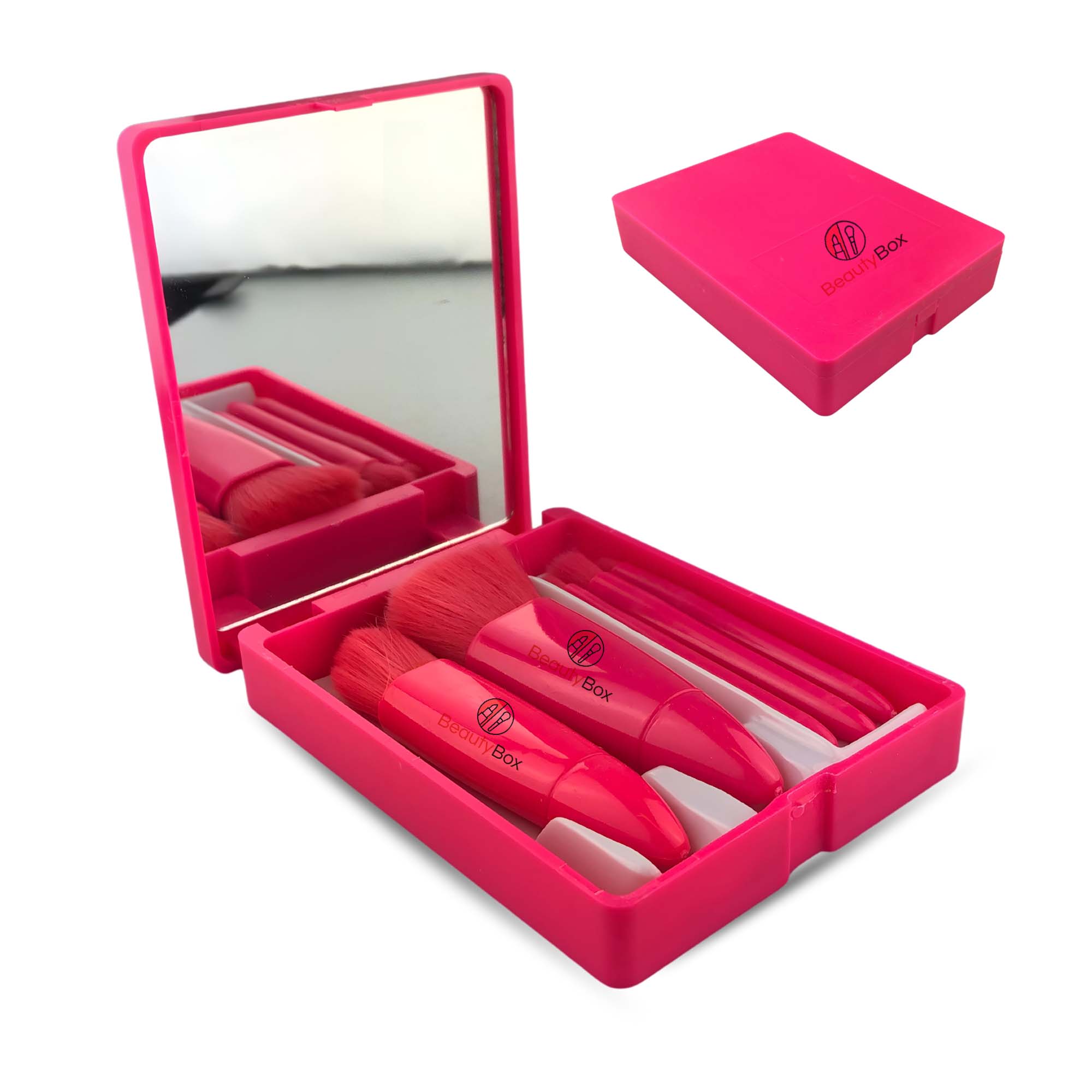 5 Brushes with a Plastic Mirror Box - Image 2