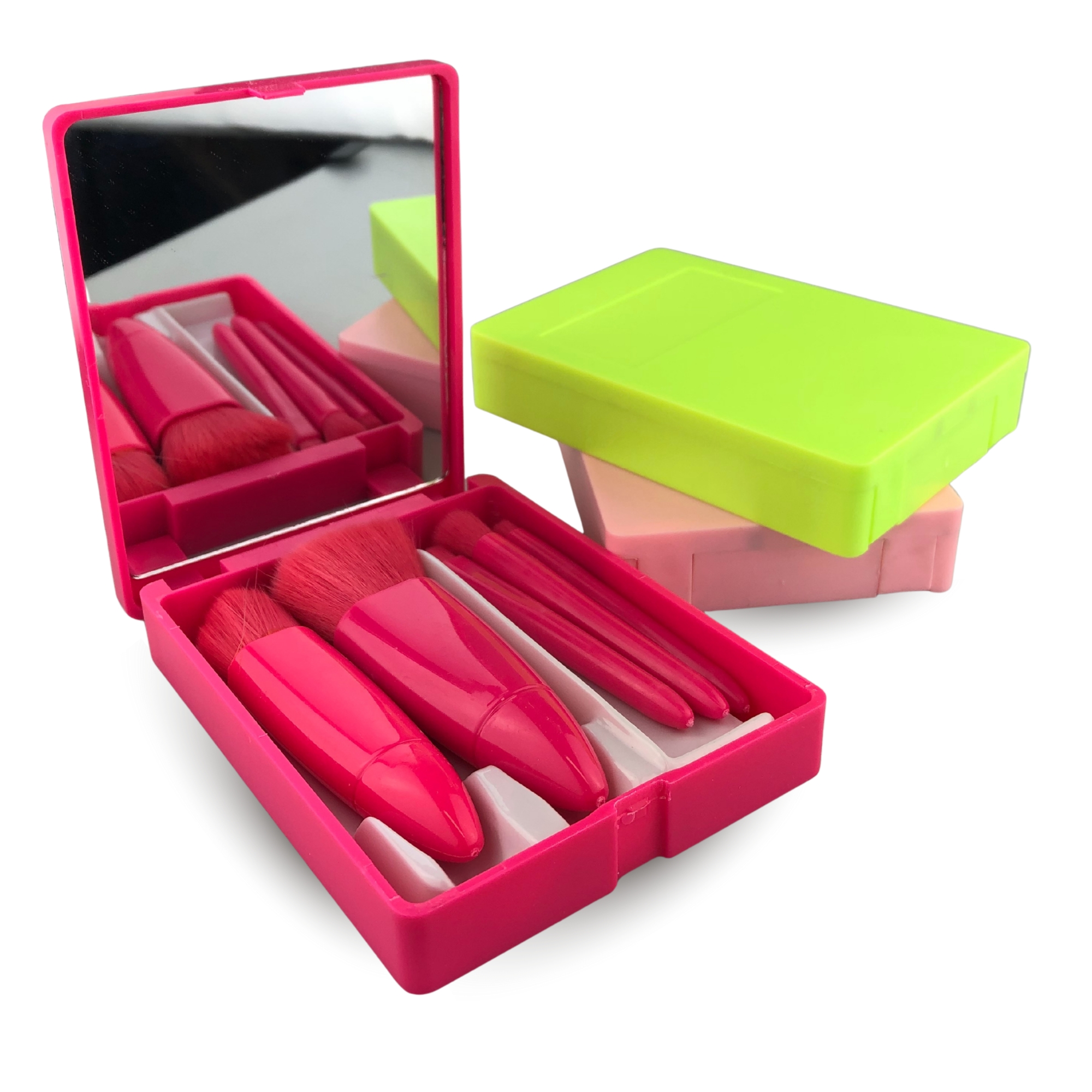 5 Brushes with a Plastic Mirror Box - Image 3