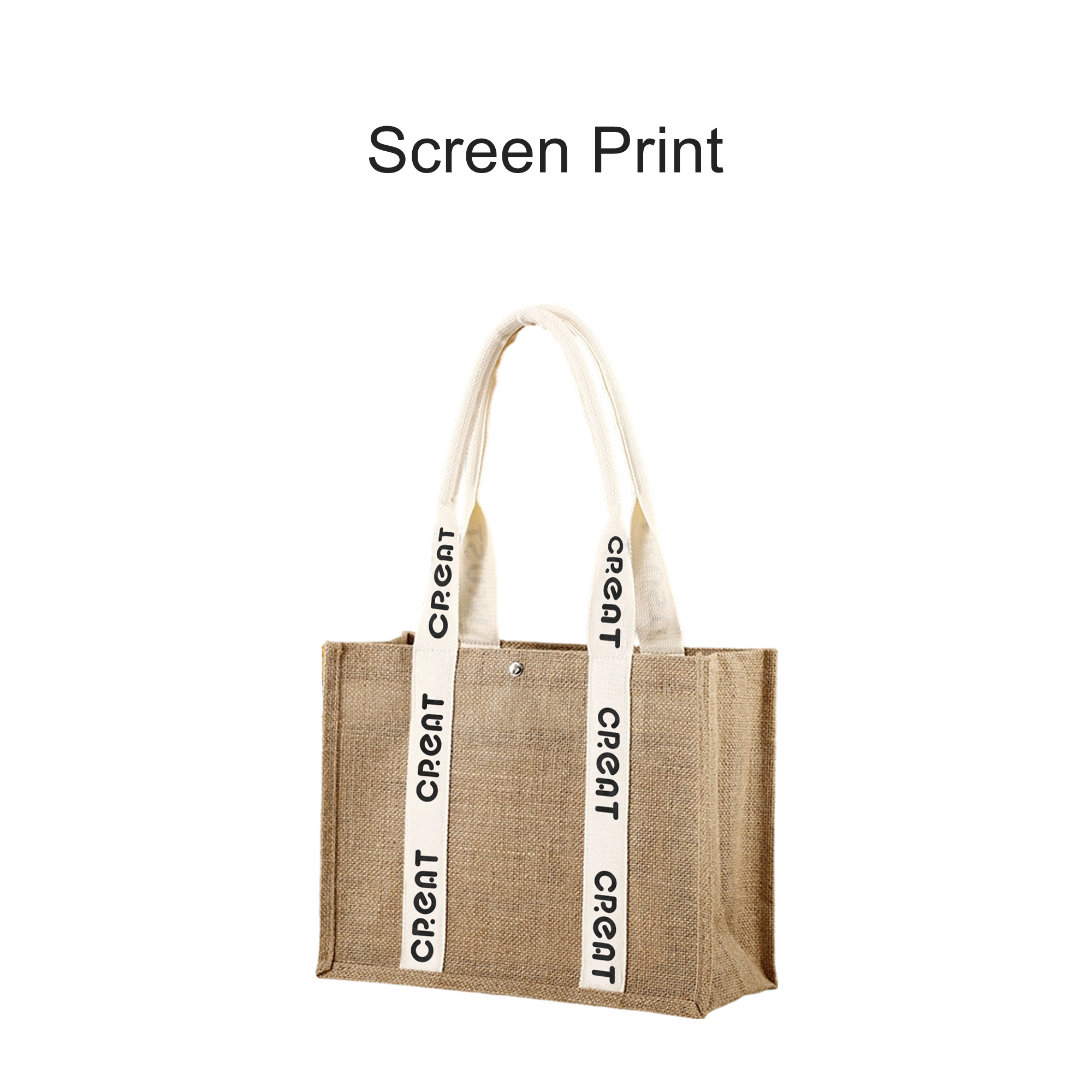 Custom Handle Jute Tote Bag - Image 4