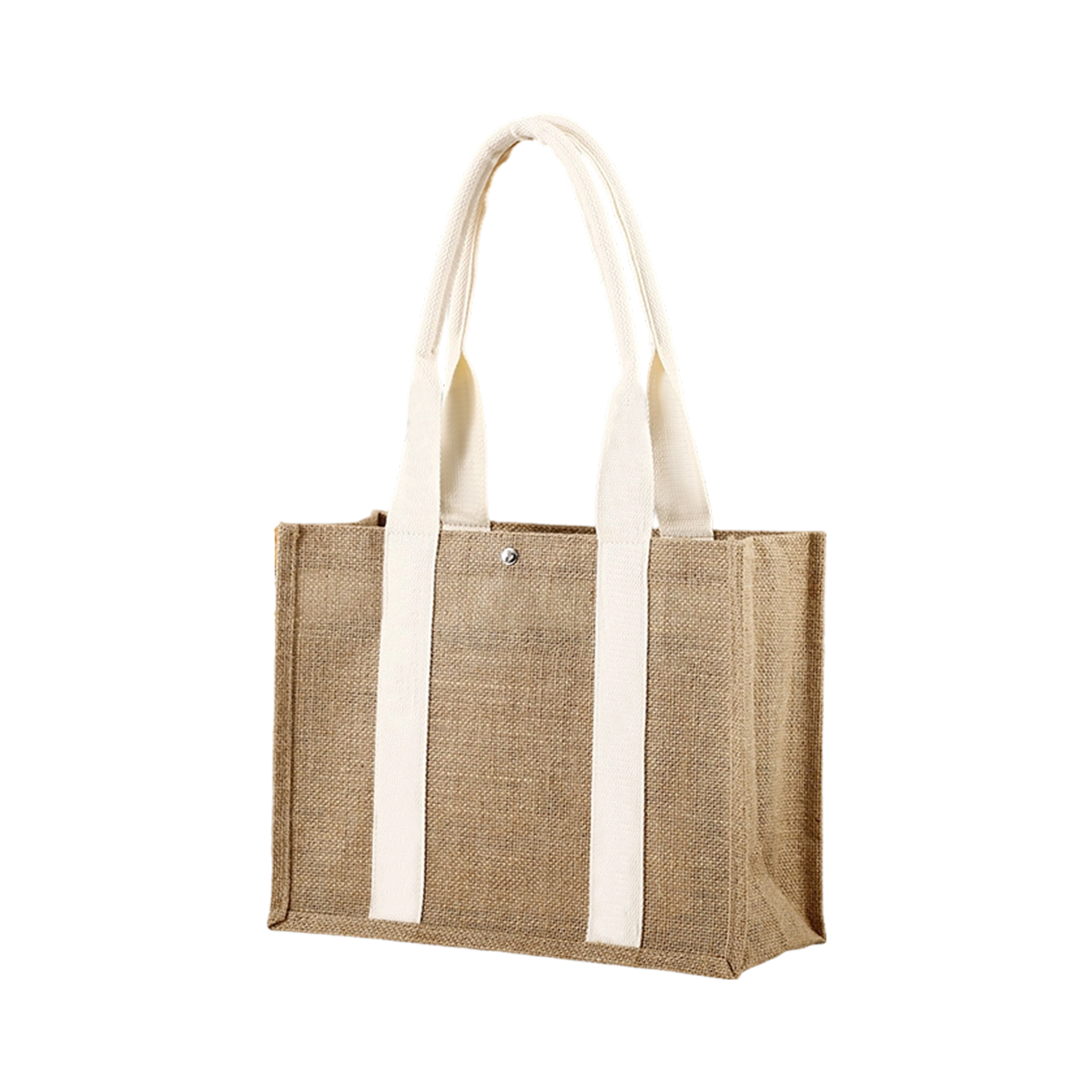 Custom Handle Jute Tote Bag - Image 2