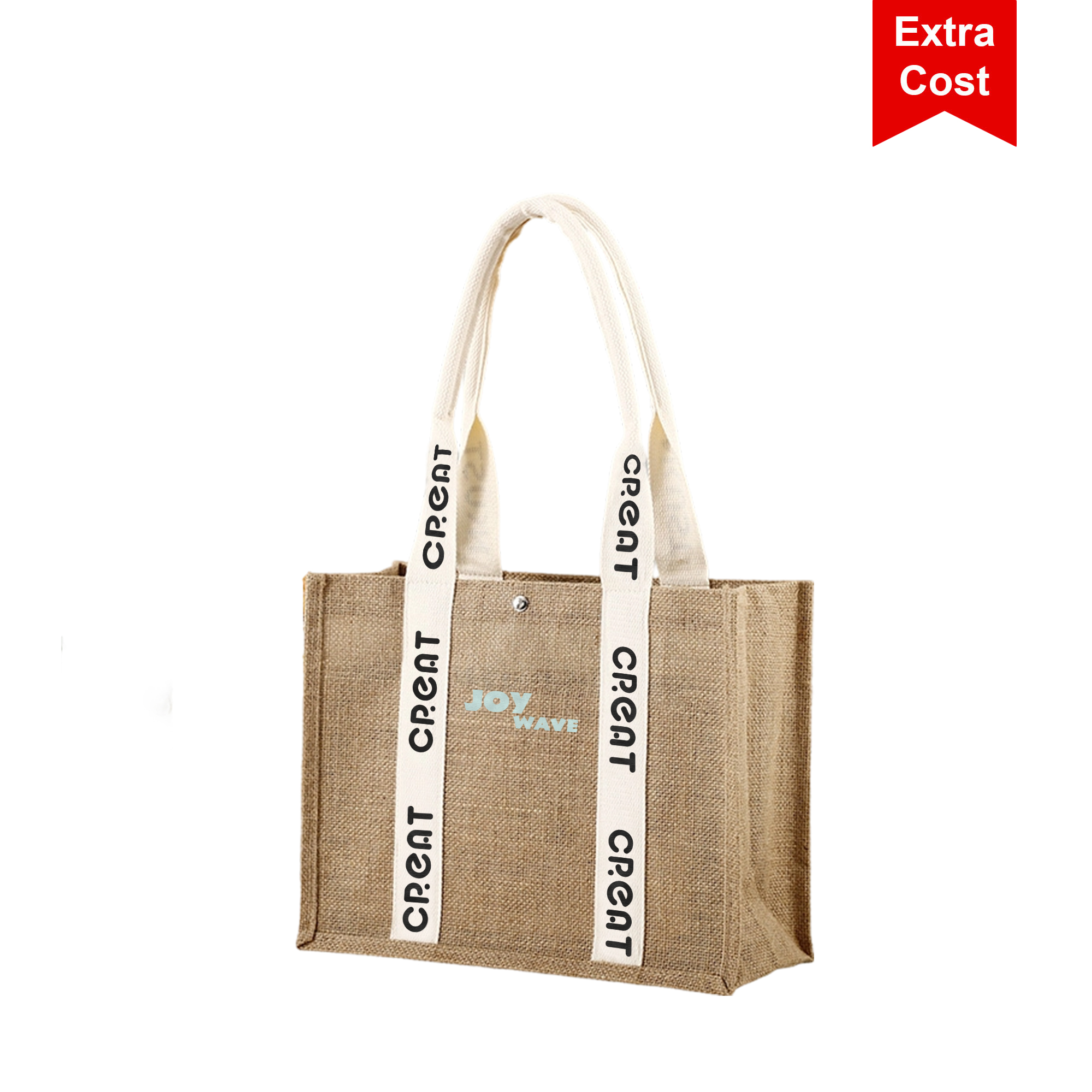 Custom Handle Jute Tote Bag - Image 7
