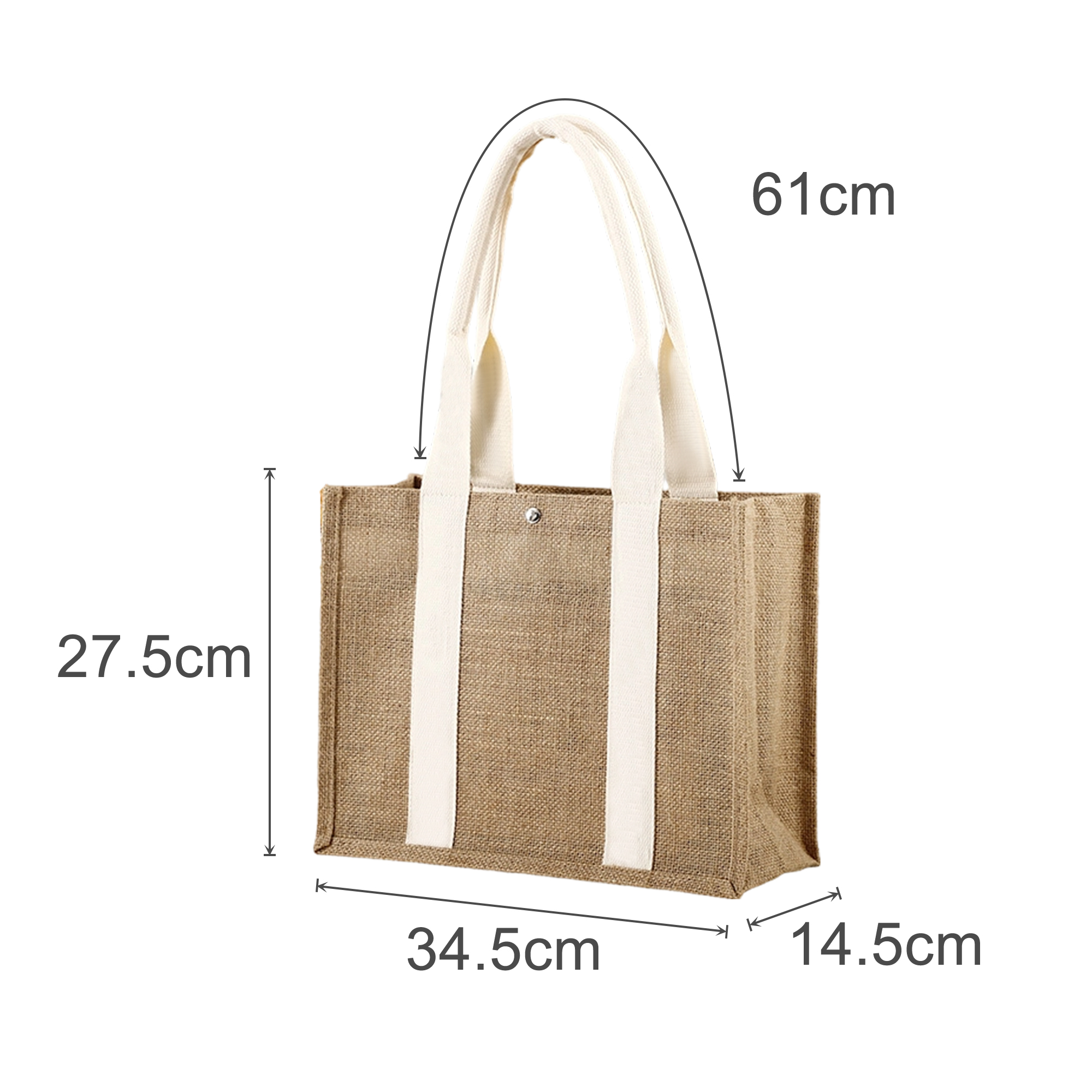 Custom Handle Jute Tote Bag - Image 3