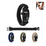 3 in 1 Emergency Survival Bracelet with Whistle and Compass, Survival Kit