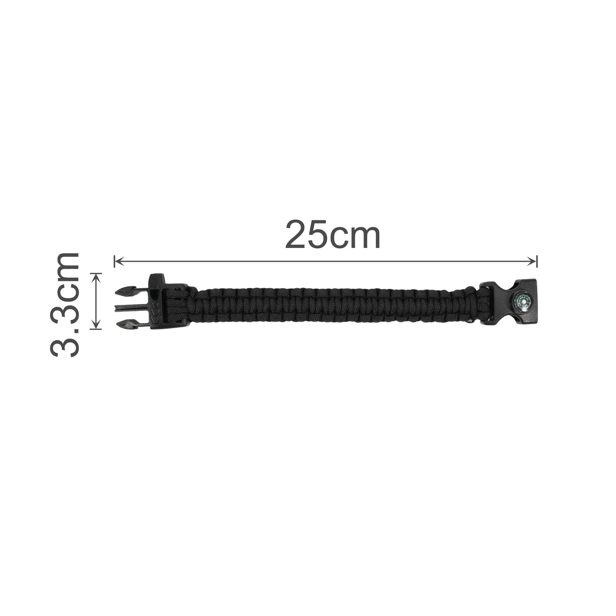 3 in 1 Emergency Survival Bracelet with Whistle and Compass, Survival Kit - Image 6