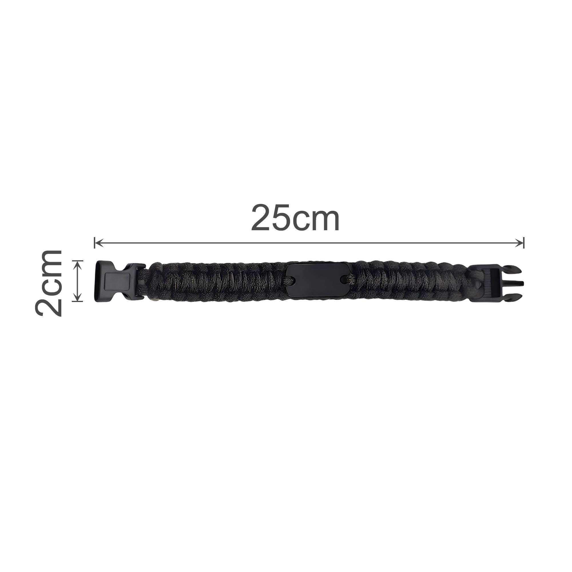 Paracord Bracelet with Metal Plate - Image 5