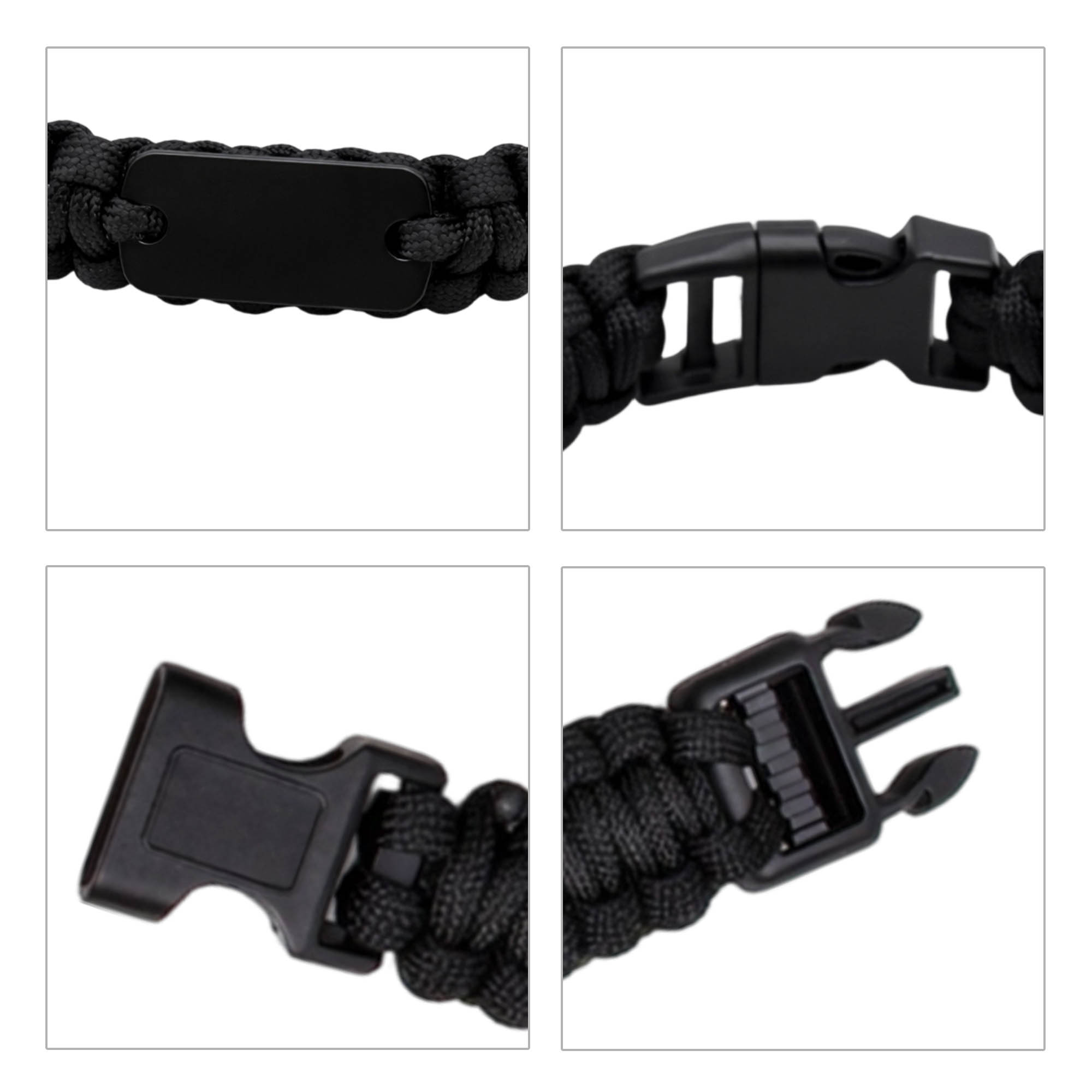 Paracord Bracelet with Metal Plate - Image 7