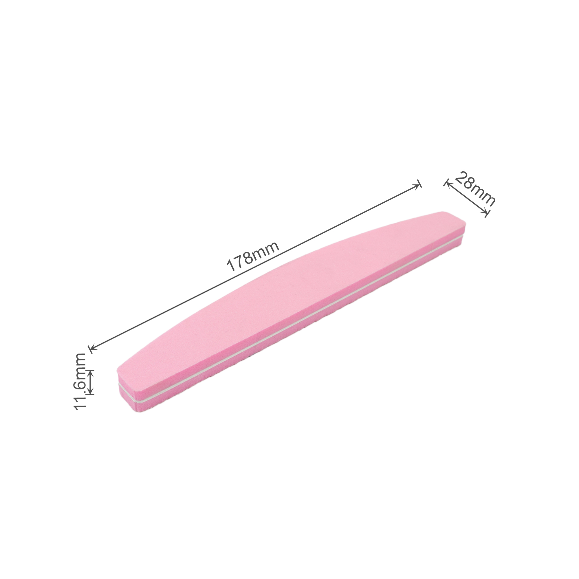 Sponge Half Moon Shape Nail File - Image 8