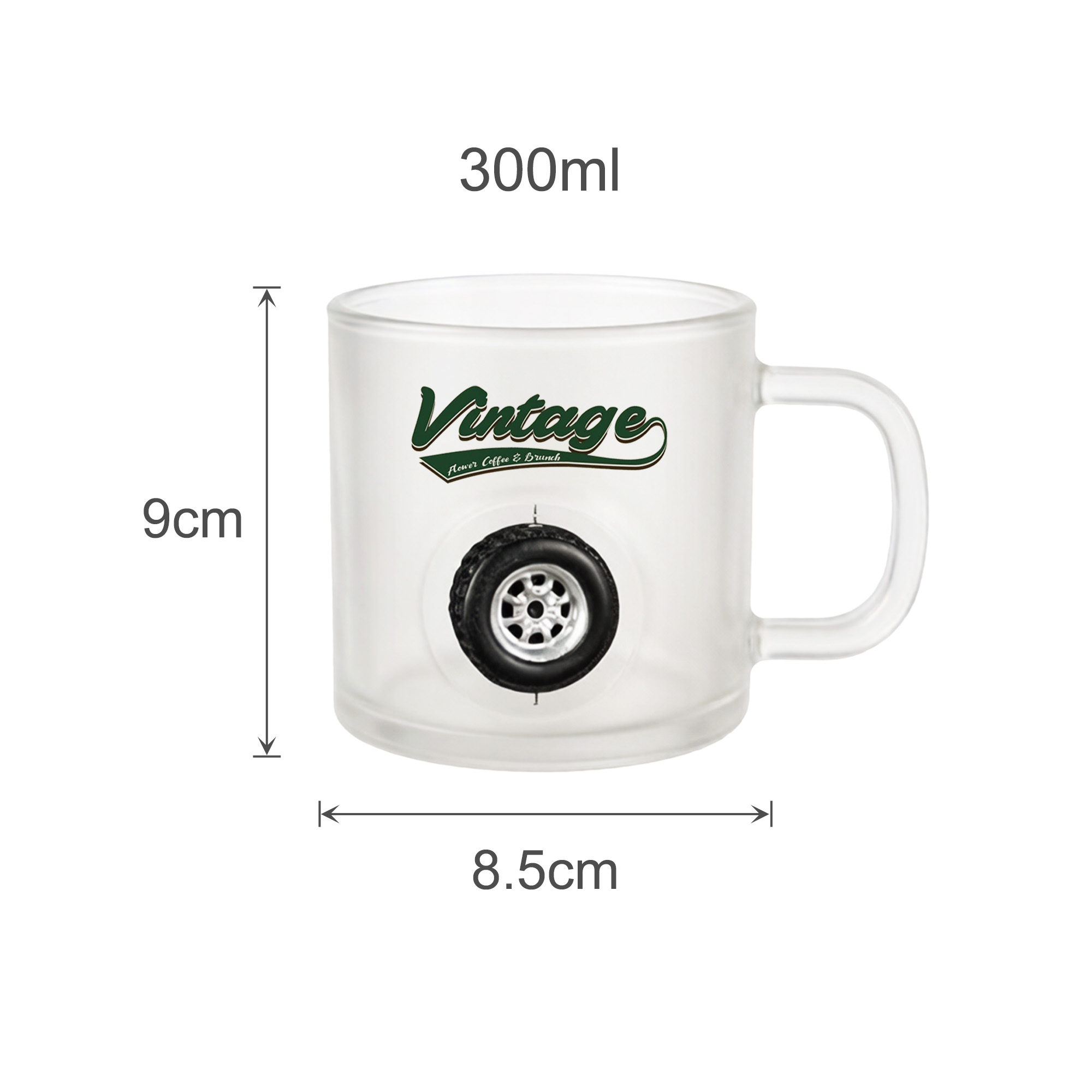 Frosted Glass Mug with Custom Spinner Toy - Image 6