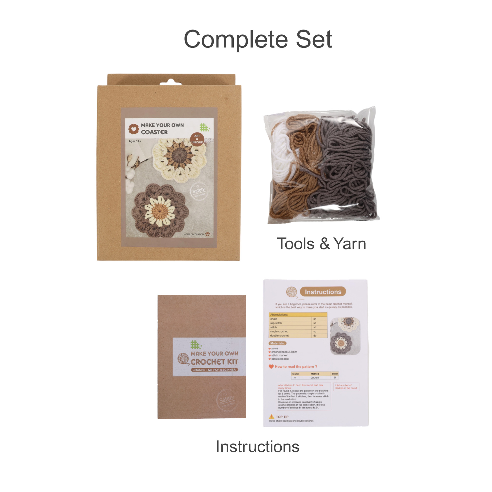 Custom Coaster Crochet Kit - Image 5