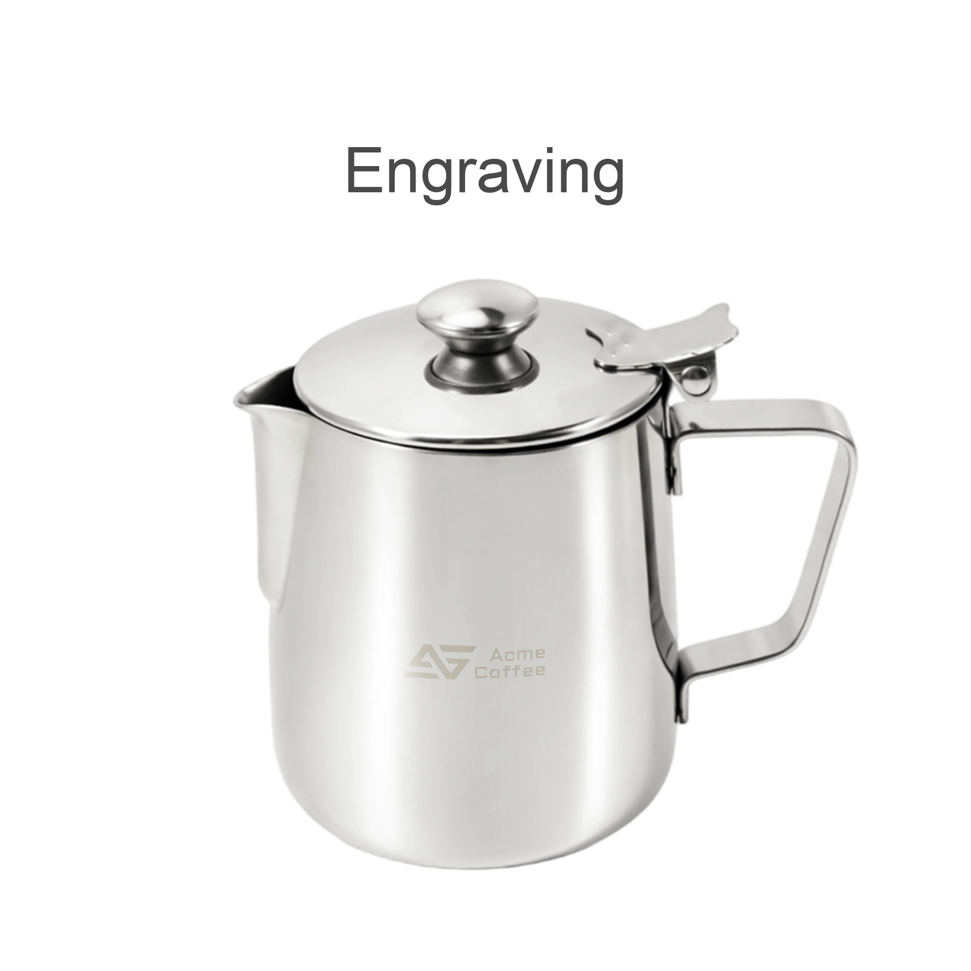 Stainless Steel Milk Frothing Pitcher with Lid - Image 4