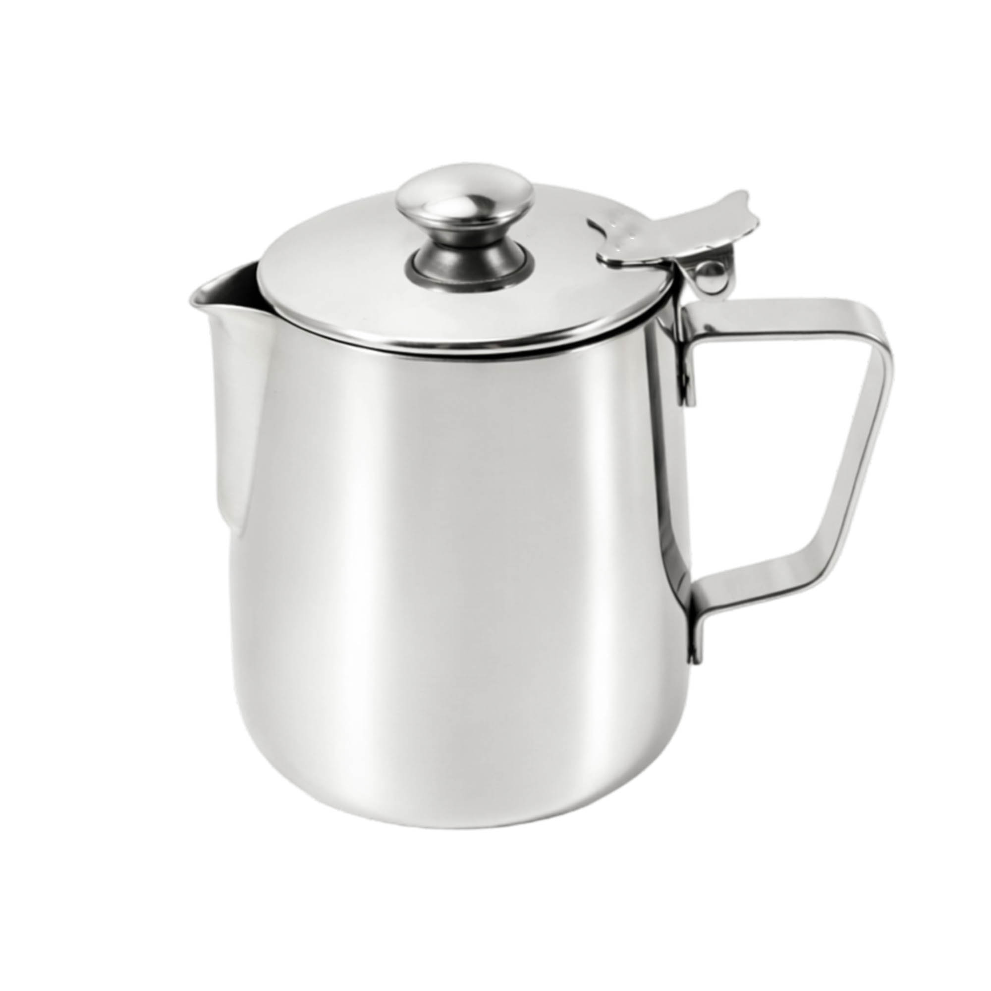 Stainless Steel Milk Frothing Pitcher with Lid - Image 2