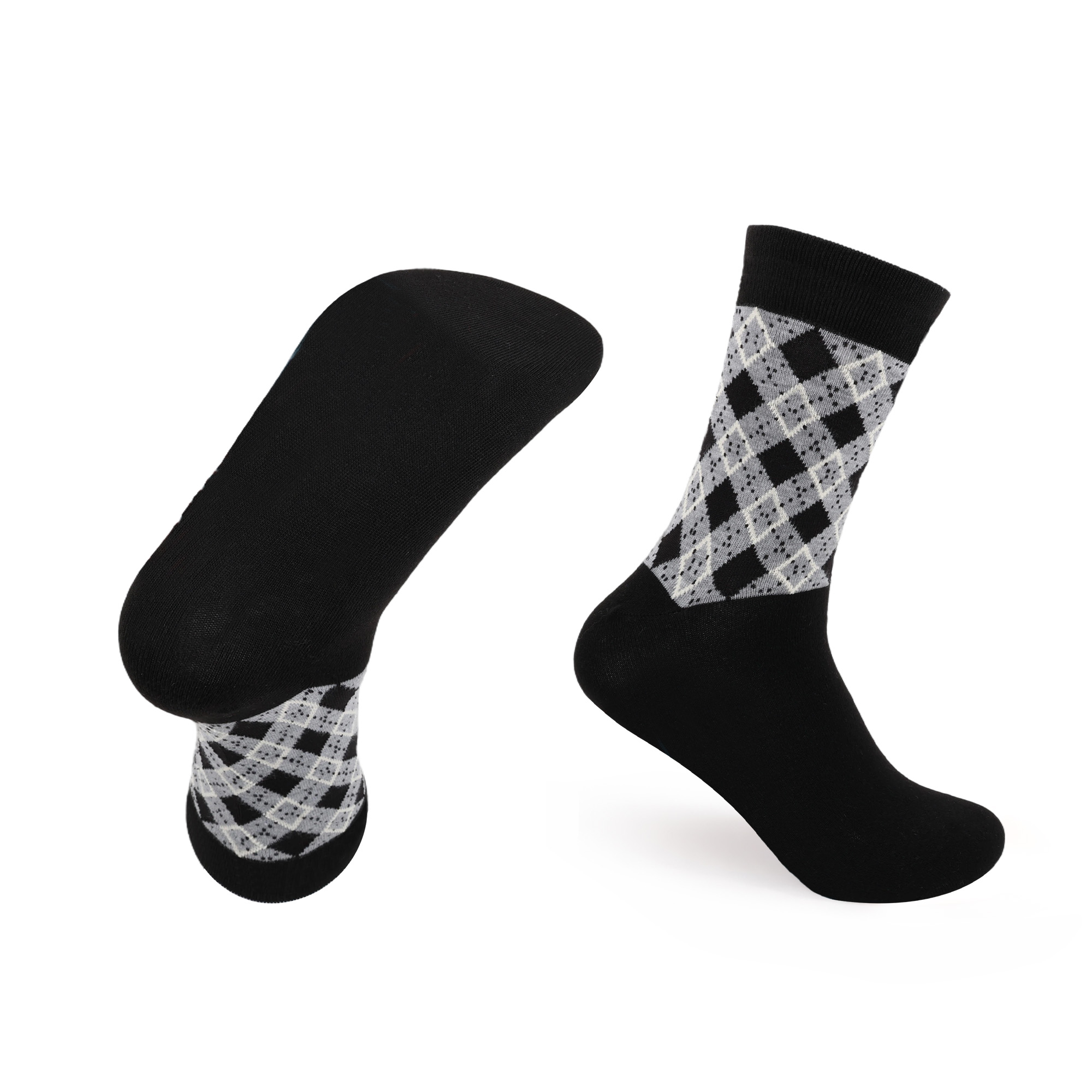 Crew Custom Pattern Woven Bamboo Socks - With Towel Bottom - Image 2