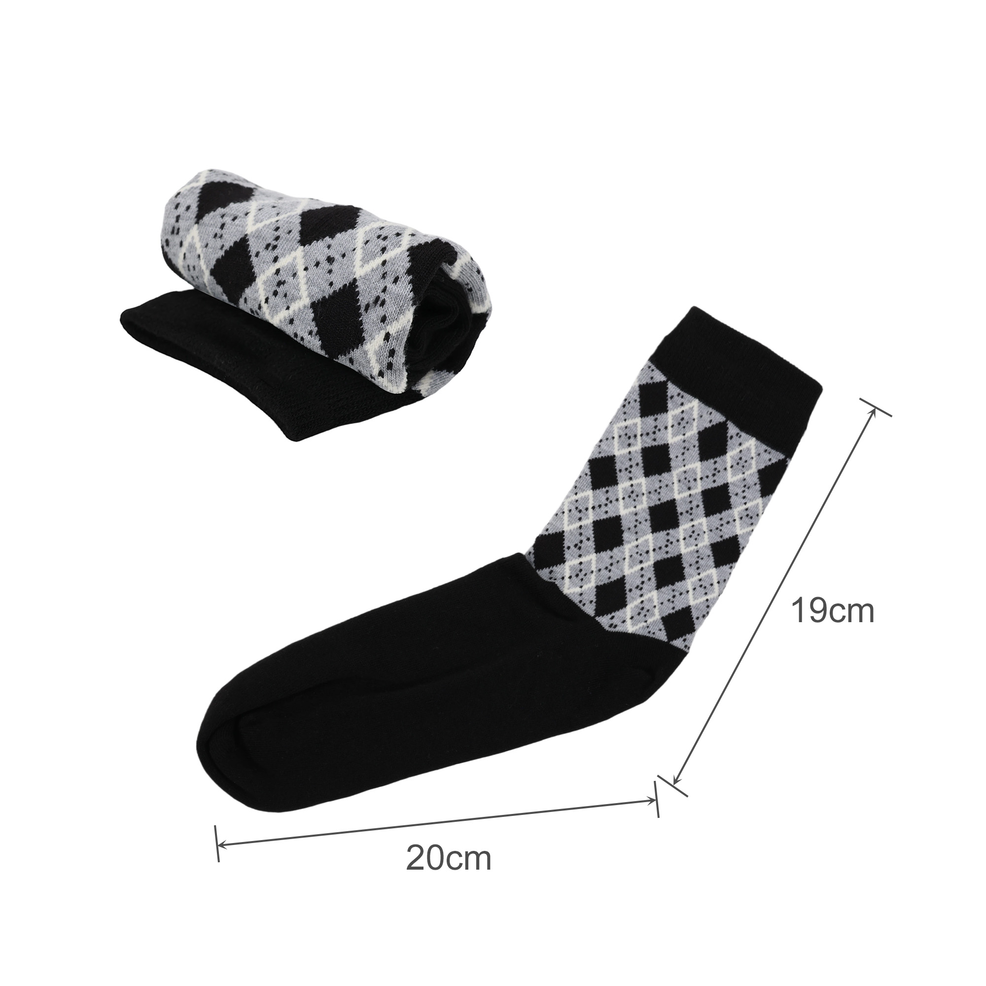 Crew Custom Pattern Woven Bamboo Socks - With Towel Bottom - Image 3