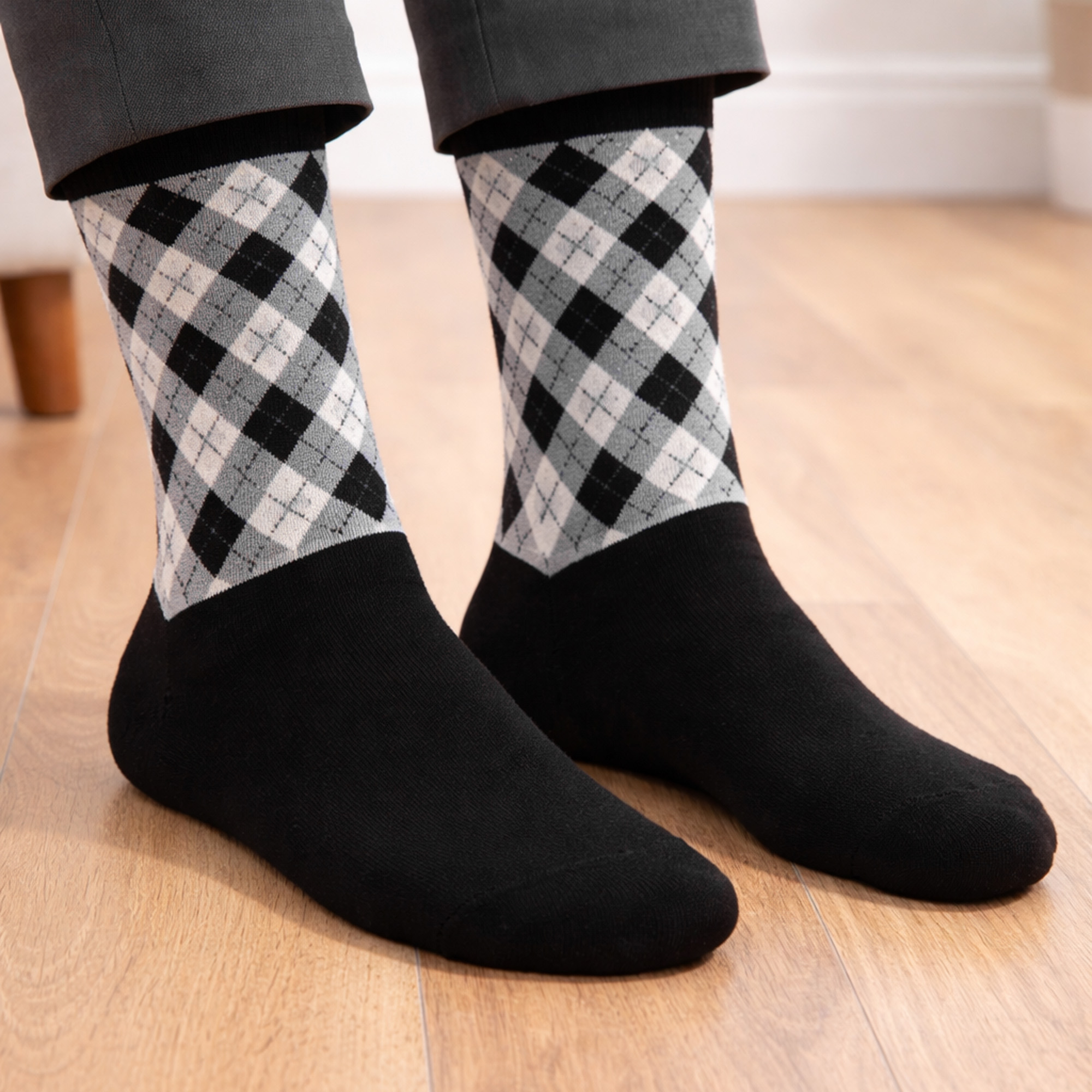 Crew Custom Pattern Woven Bamboo Socks - With Towel Bottom - Image 12