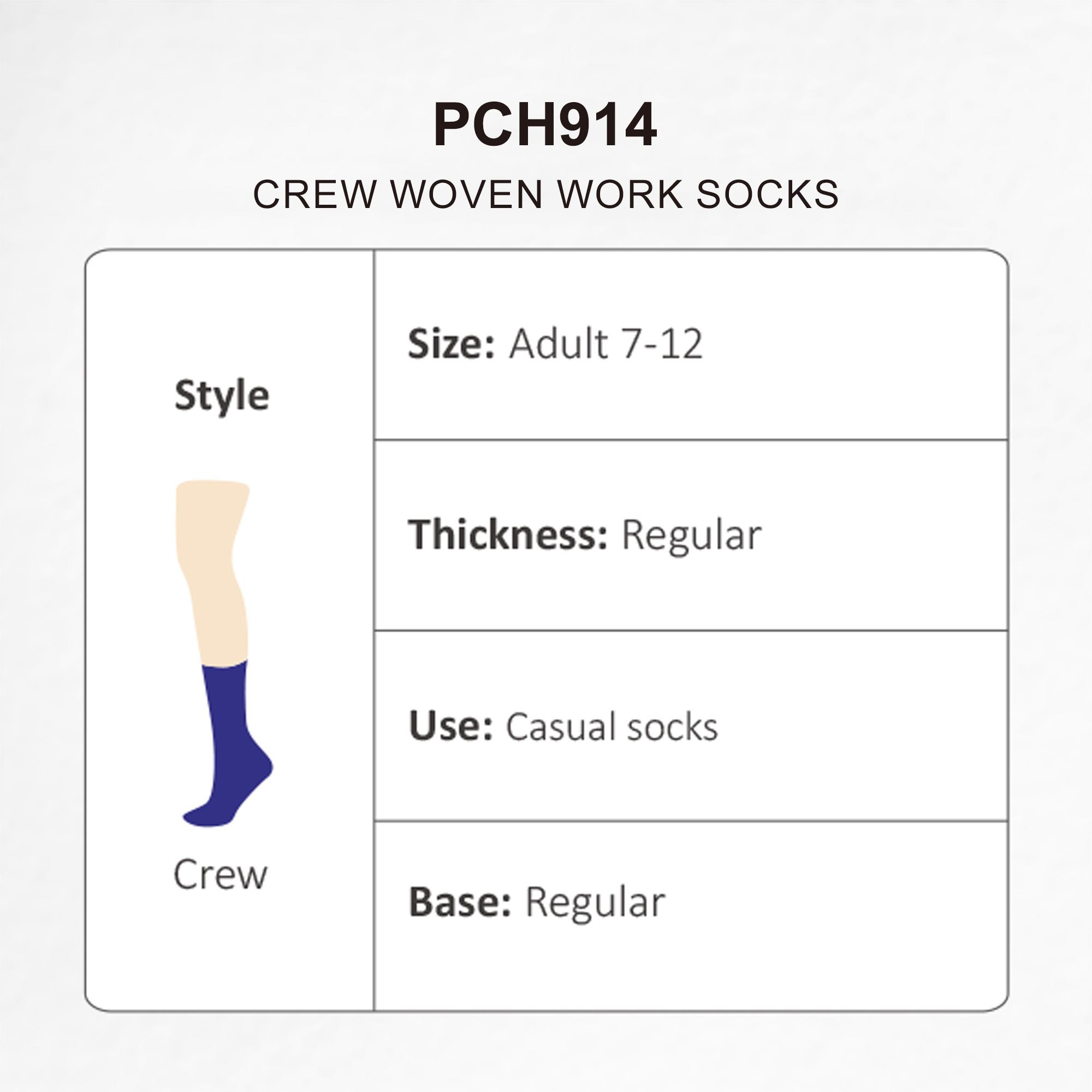 Crew Woven Work Socks - Image 9