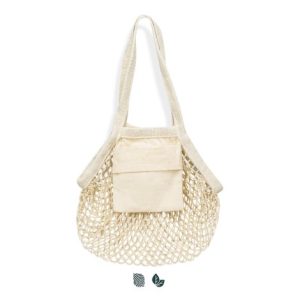 Cotton Mesh Foldaway Tote Bag - Small
