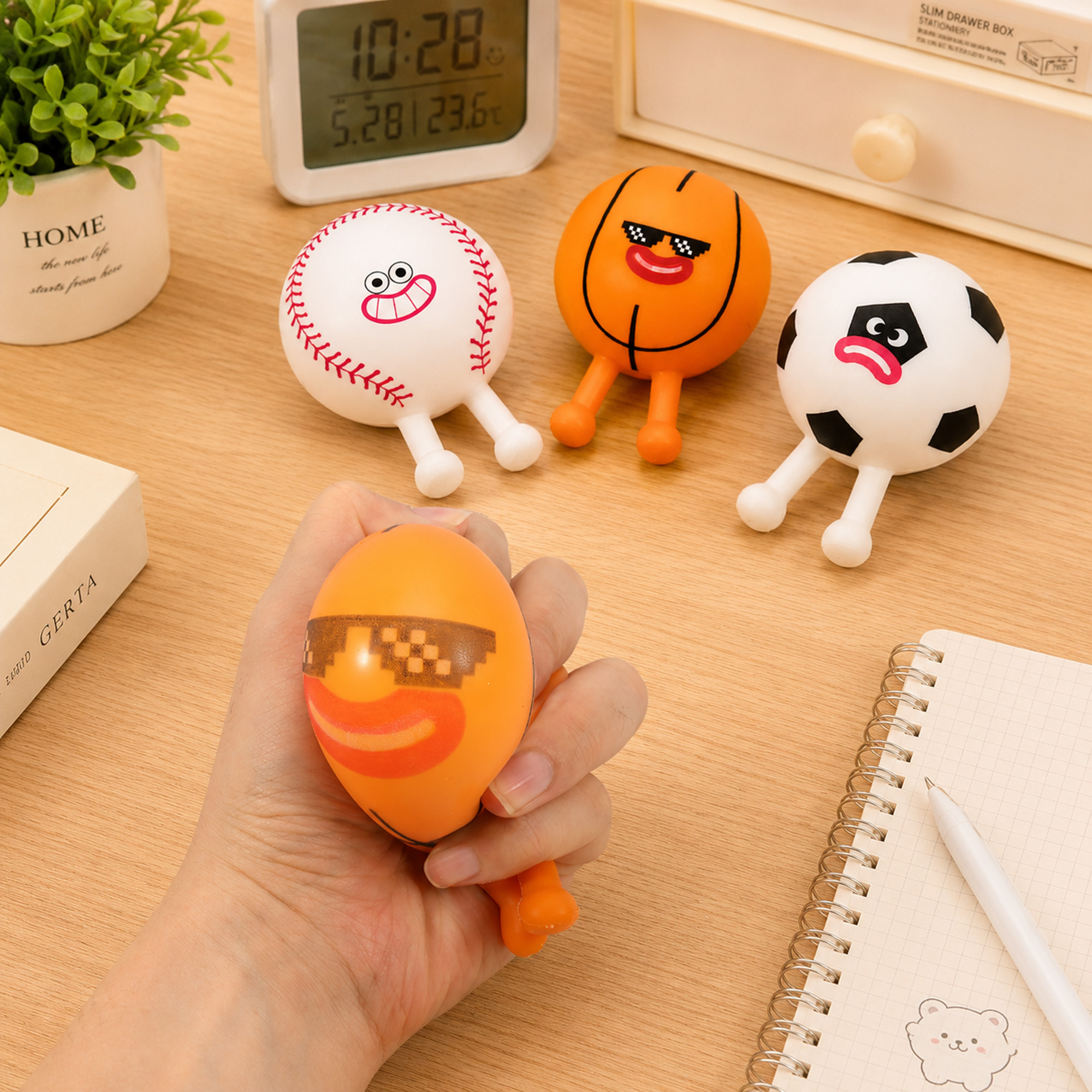 Squishy Stress Relief Sport Ball with Feet - Image 9