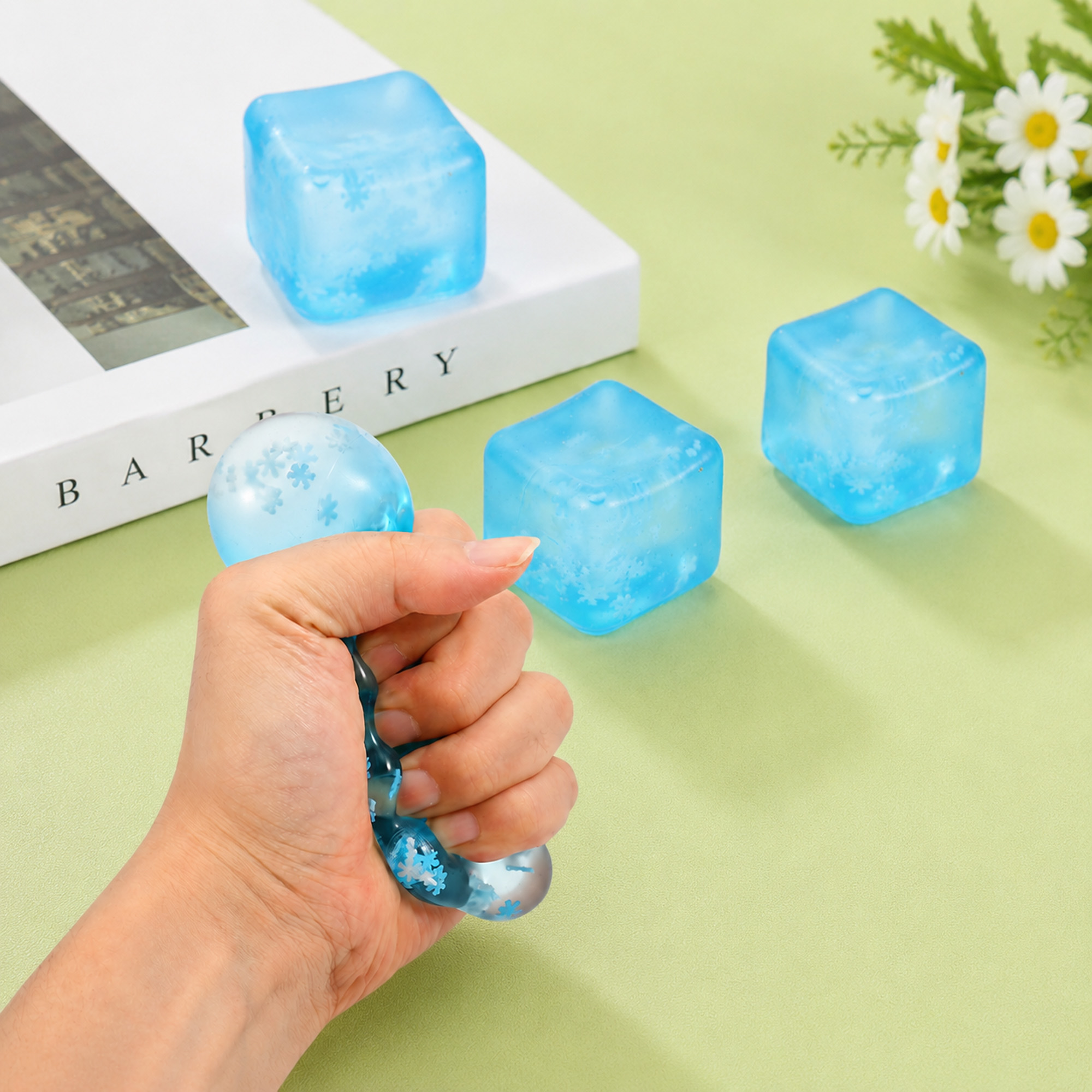 Squishy Stress Relief Snowflake Cube - Image 7