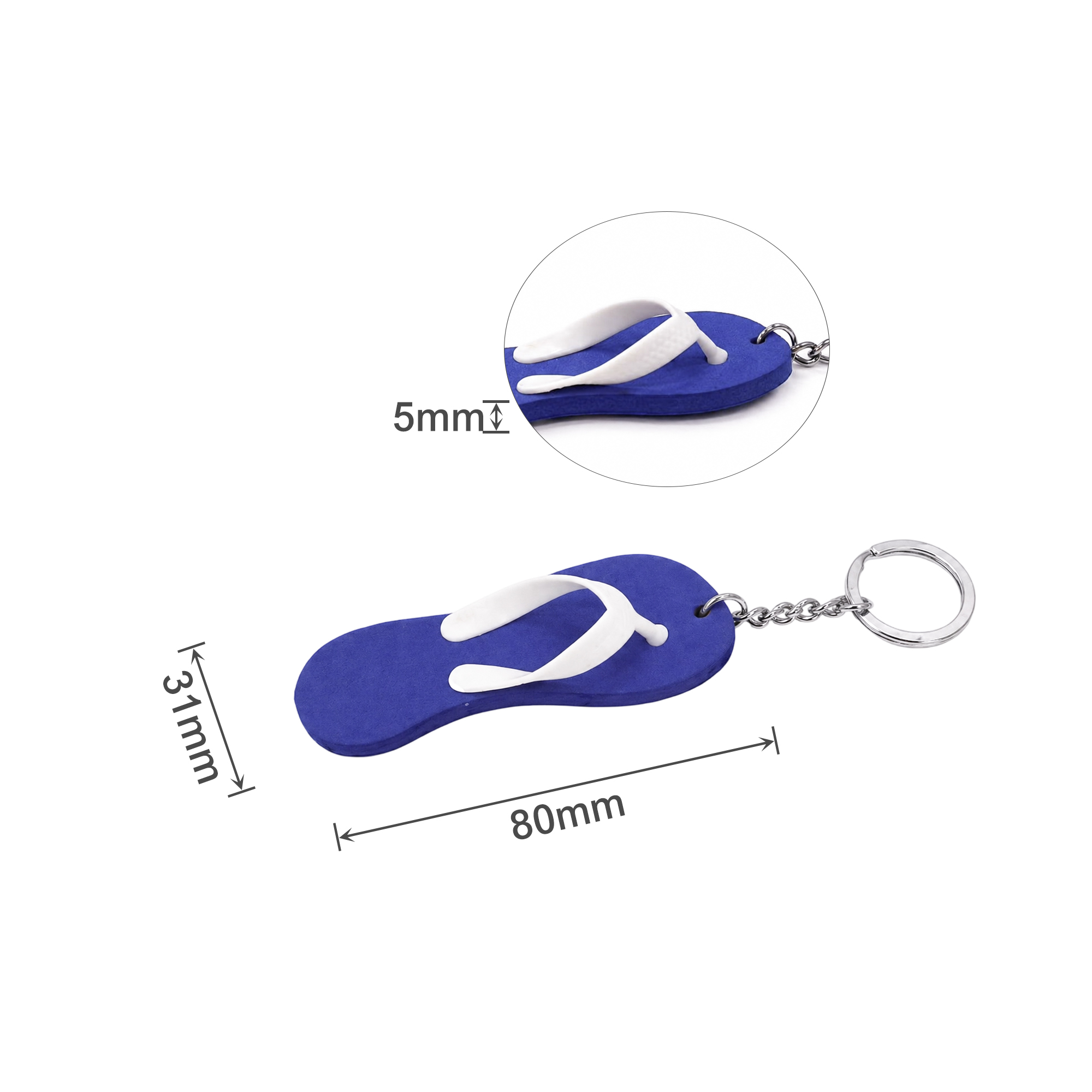 Thongs Shape EVA Keychain - Image 8