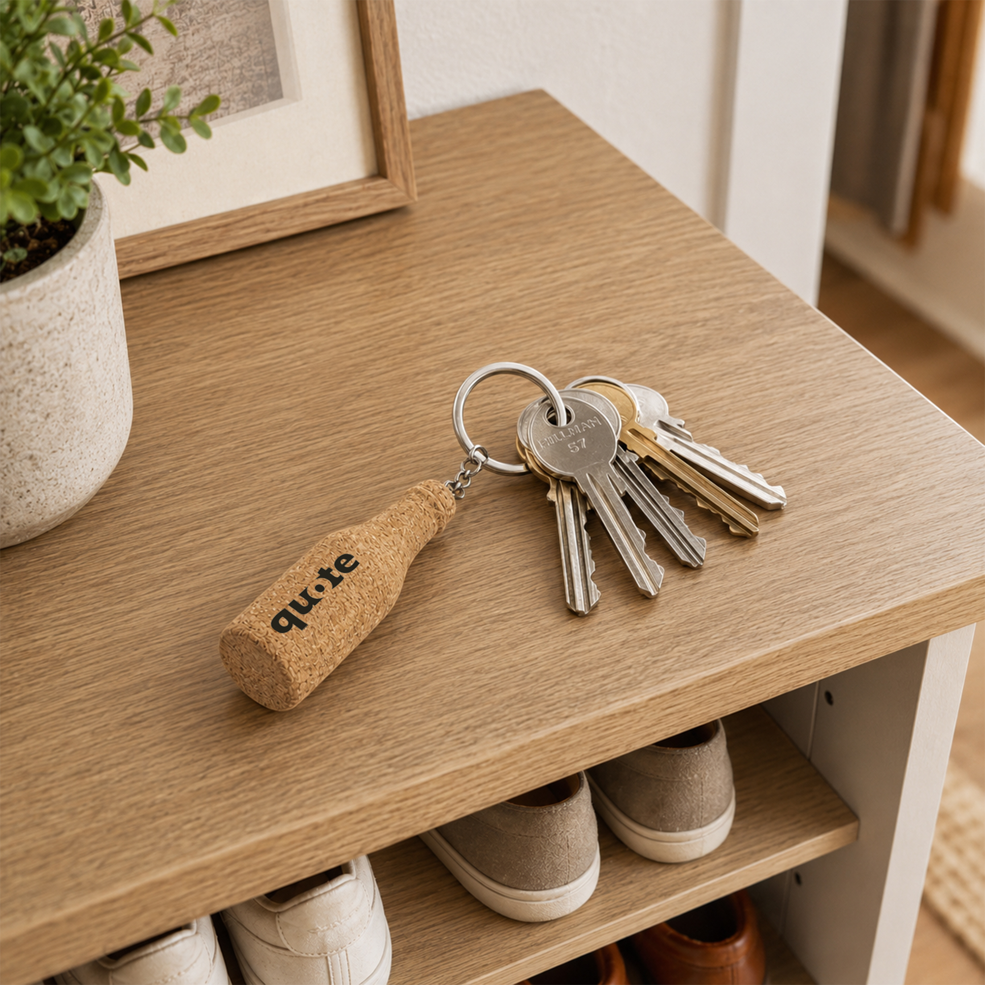 Bottle Shaped Cork Keyring - Image 5